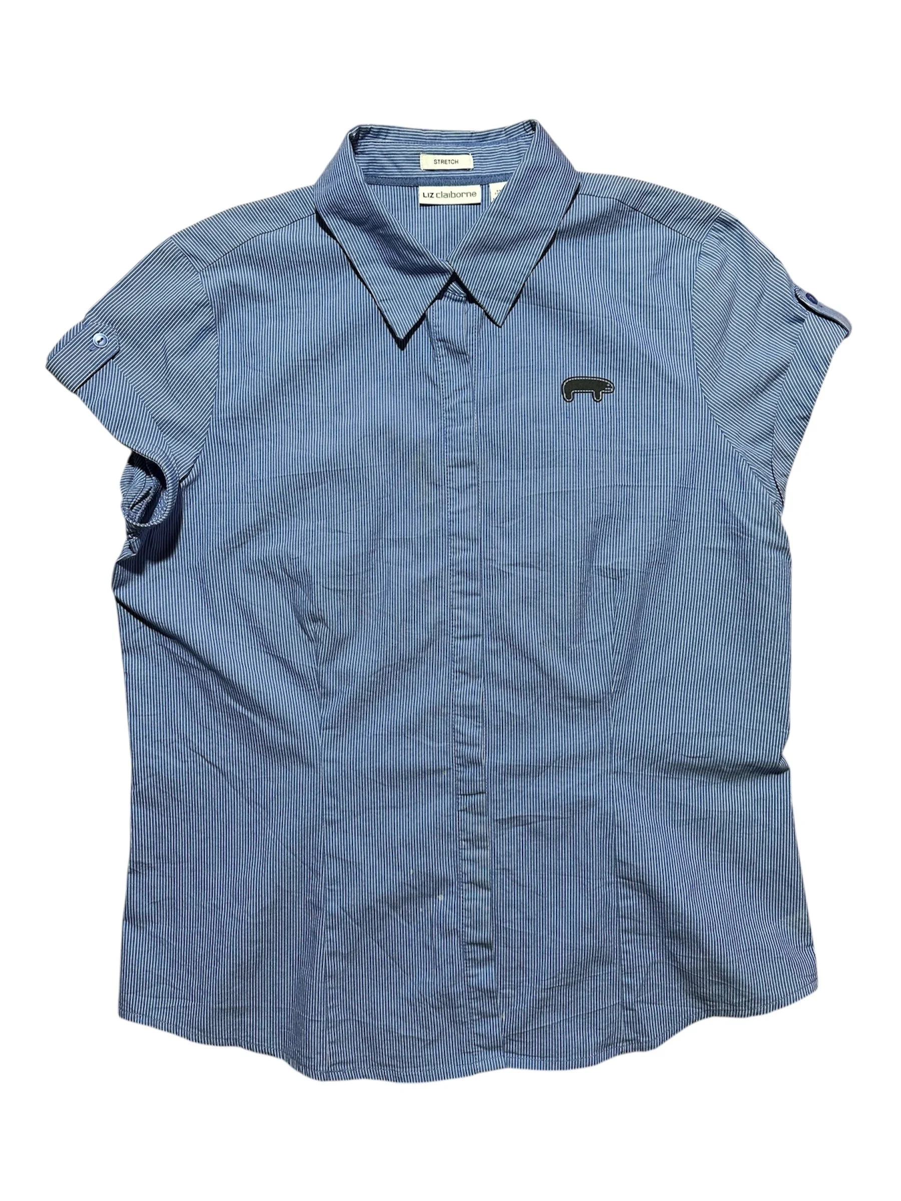 Women's Blue Striped Blouse (M)