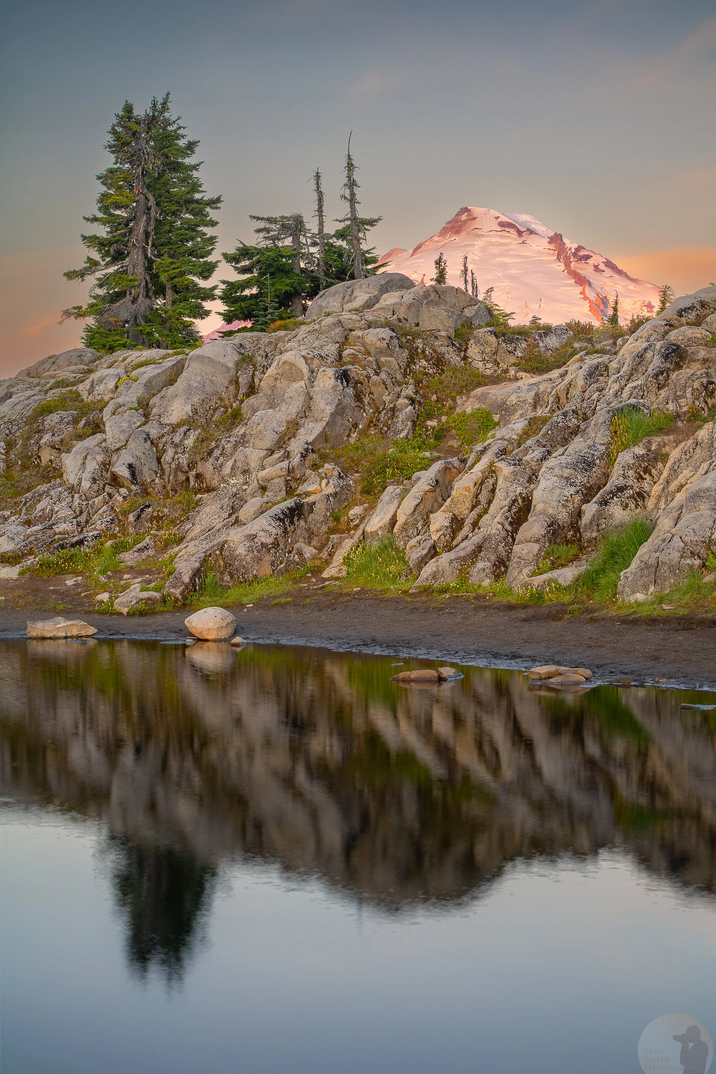 Mount Baker and an alpine tarn