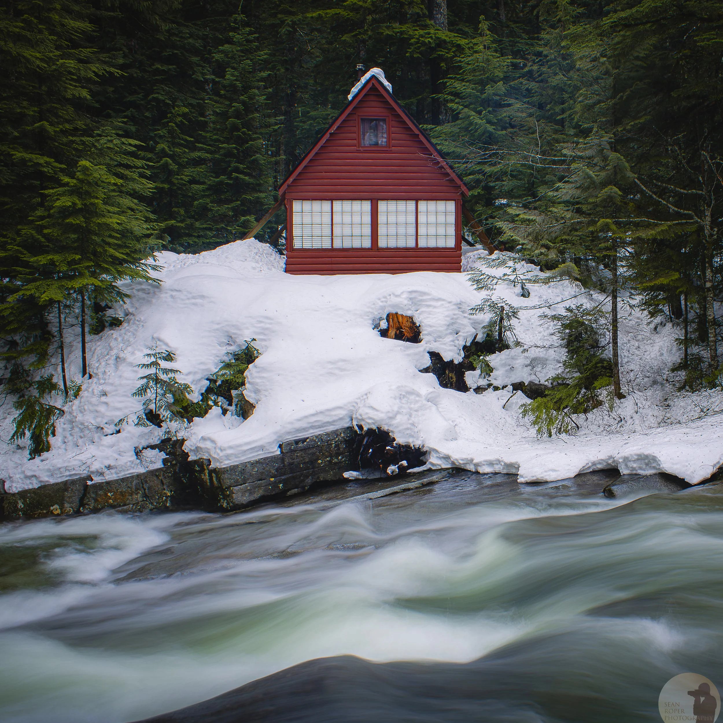 Cabin on South Fork Snoqualmie River, Washington