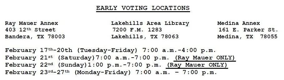 Early voting ends