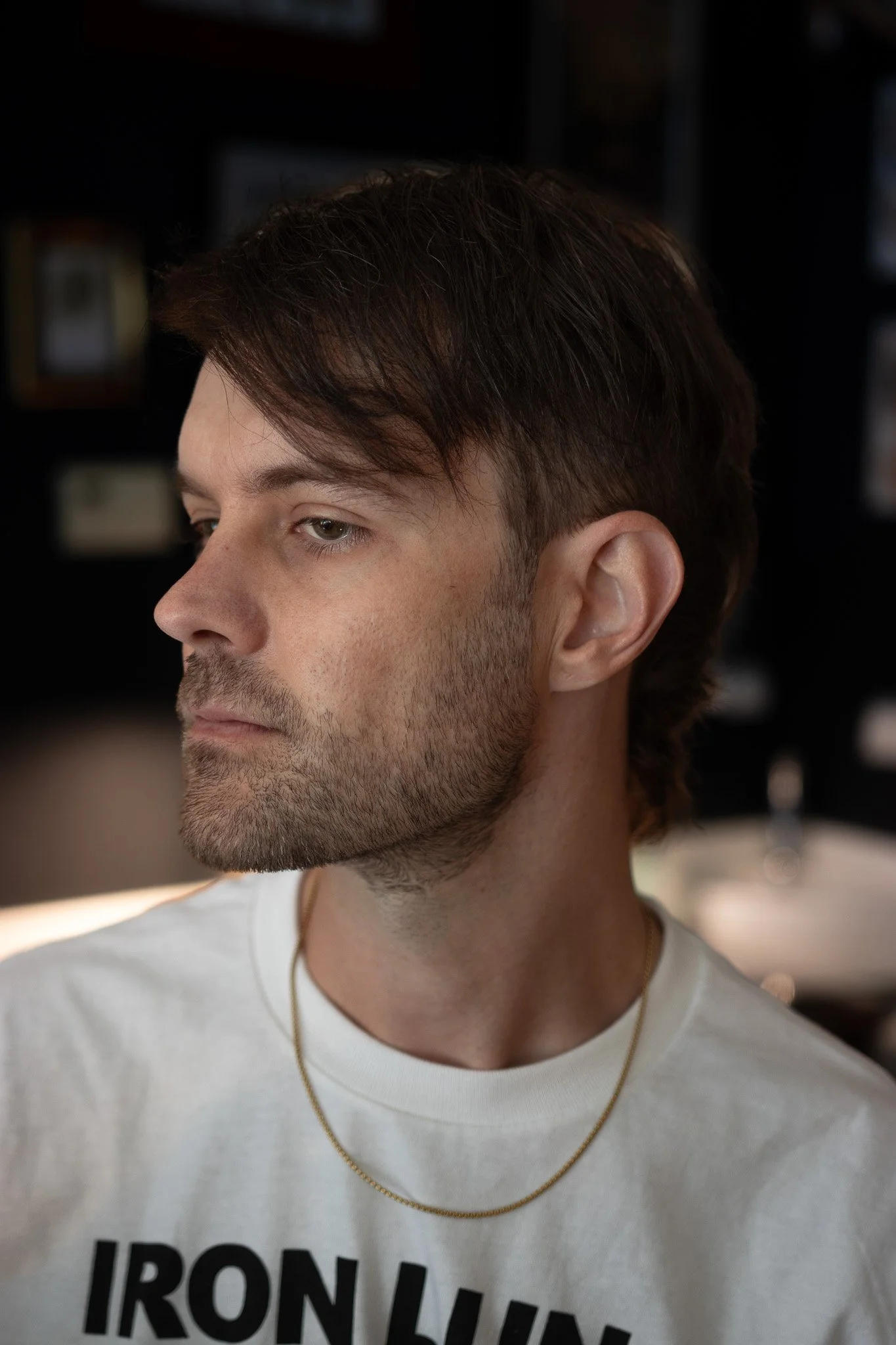 Portrait of Artist, Danny Derrick. SLO tattoo shop. 