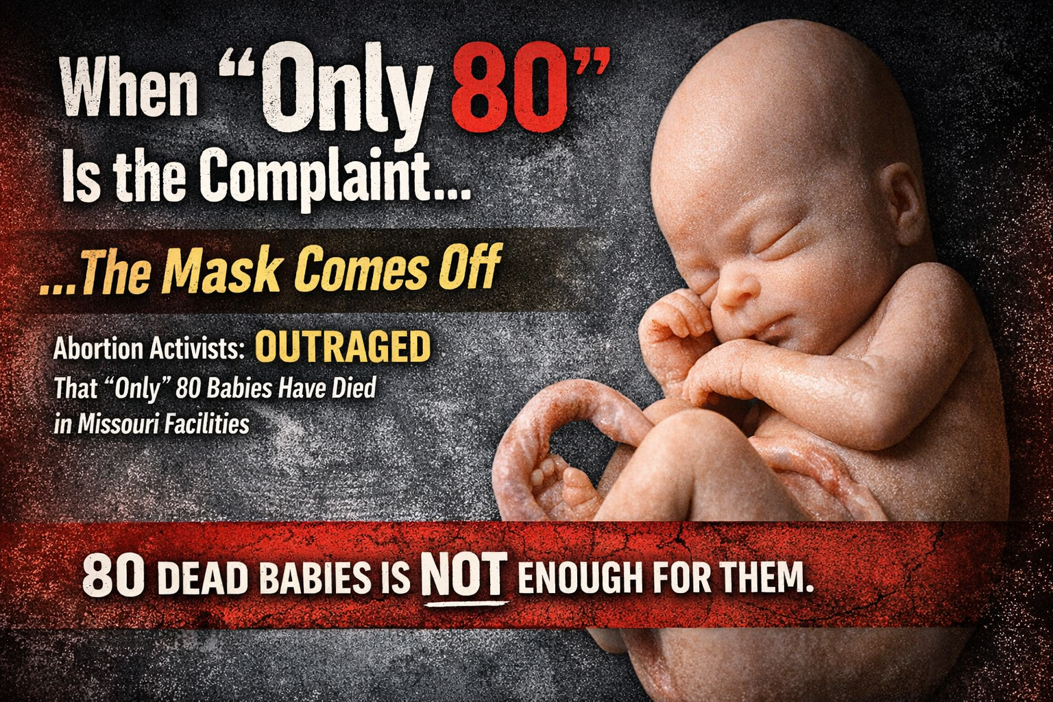 Abortion Activists Are Angry That Too Few Babies Have Died