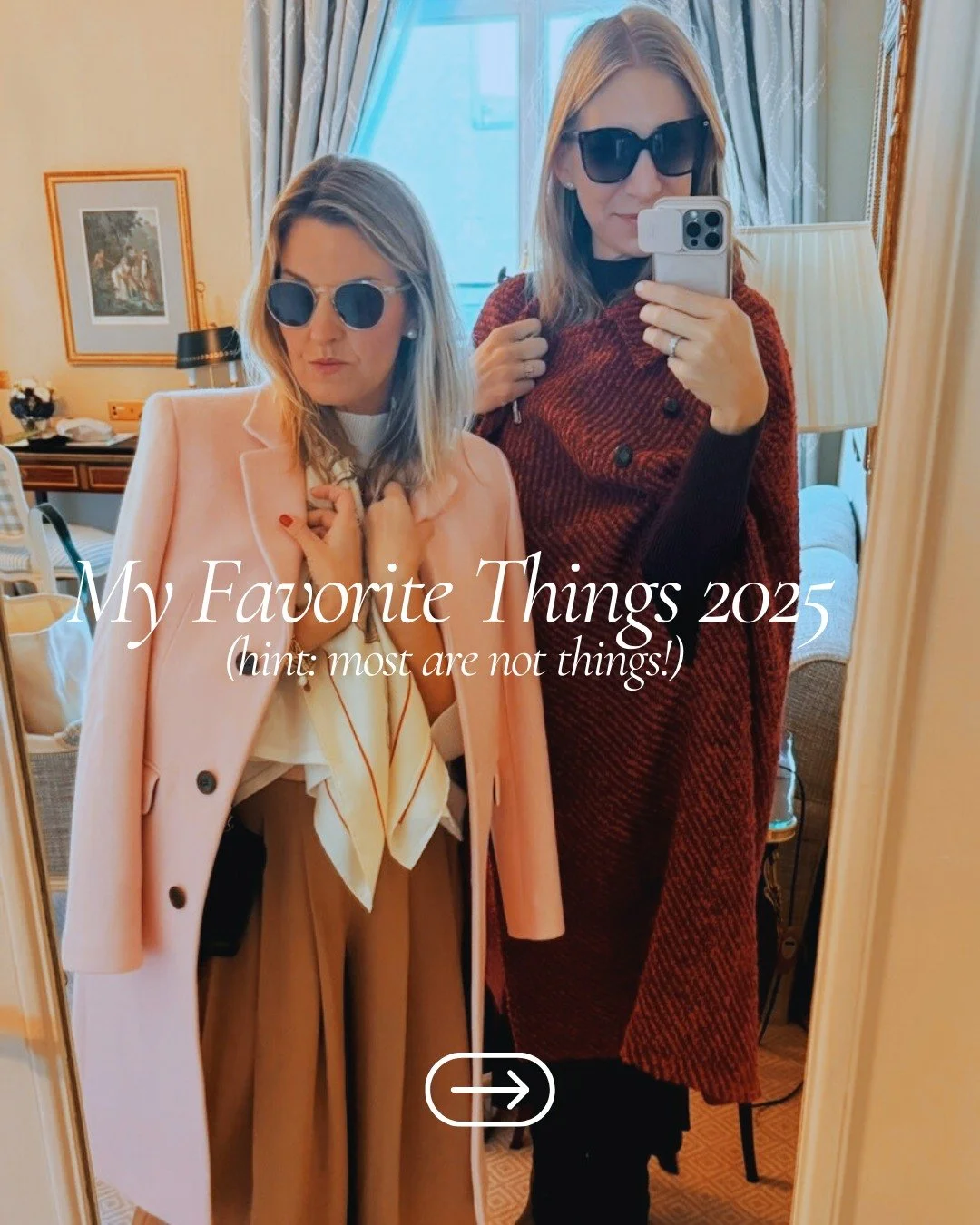 My Favorite Things: The 2025 Edition. 
(1) 24-hour gal pal trips. Getting away with 100 kids, work and life is so hard, but when it happens it is absolute joy.
(2) Handwritten notes. This will be on my list forever. 
(3) Yummy bed linens. Fluffy, ove