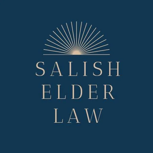 Logo for Salish Elder Law featuring a sunrise graphic and the company's name below in text.