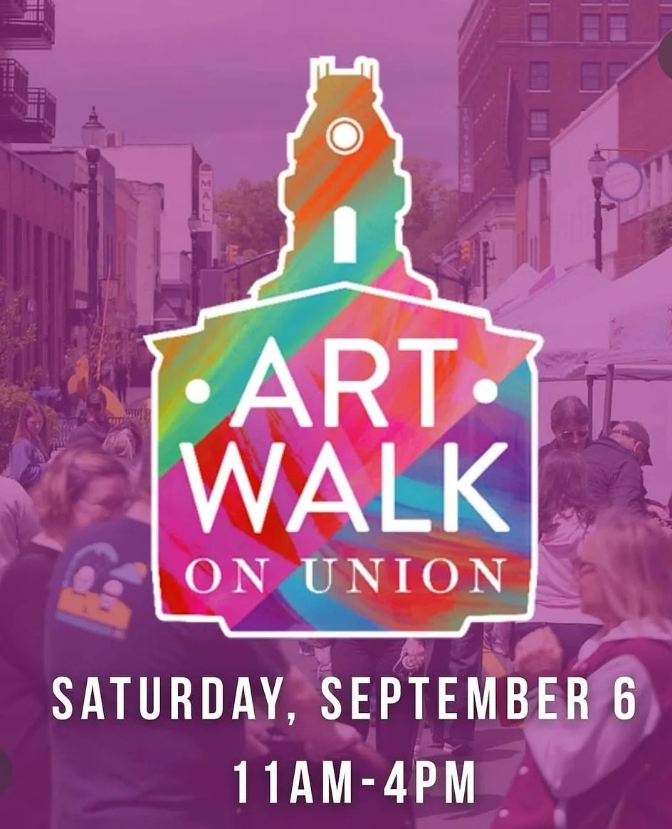 1 Tomorrow is the art walk and we will be set up with our friends @redbirdthreadco outside @thedistrict.exchange .  2. Here is our menu for the day - banana and cinnamon bread goes fast, so get there early!
3. When we redesigned our logo, I asked the