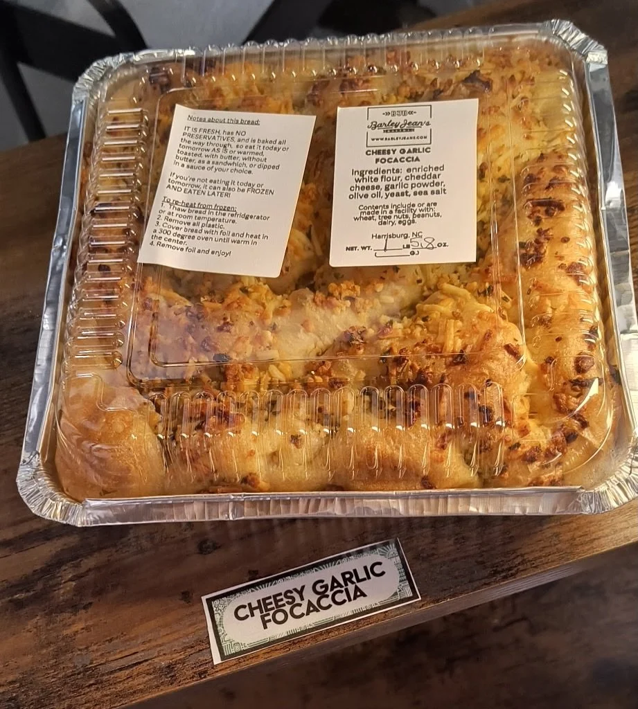 Know what soothes a day of devastating loses for Panthers and Packers fans? Cheesy focaccia and cinnamon focaccia. These went FAST yesterday, so come on in early and get them for game time today! Open 11-3!