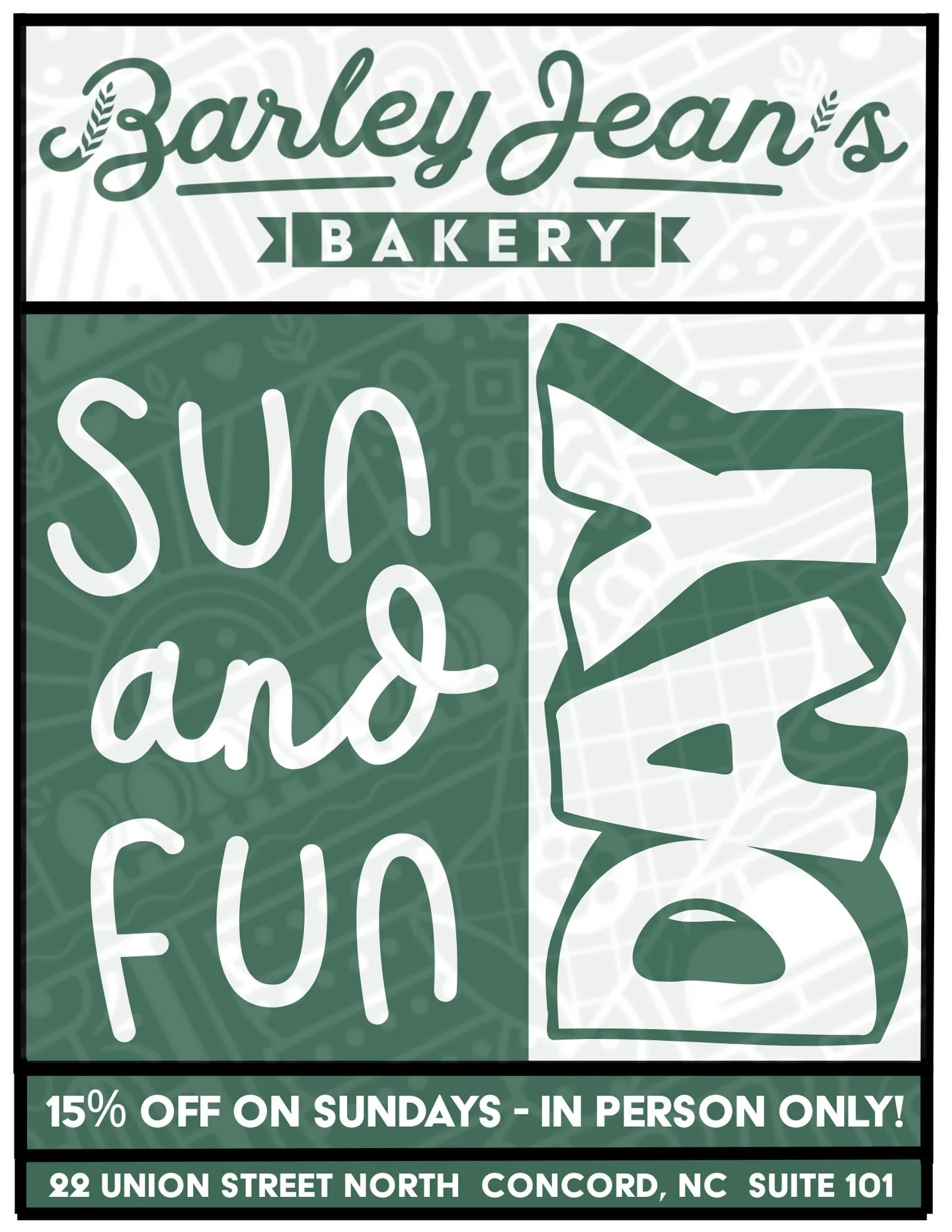 Tomorrow we kick off our first Sunday Funday &ldquo;Happy Hour All Day&rdquo; special! Sunday is our Friday -we spend Mondays and Tuesdays prepping, cleaning, and restocking our supplies.  That means we need our fresh baked goods to clear out by the 