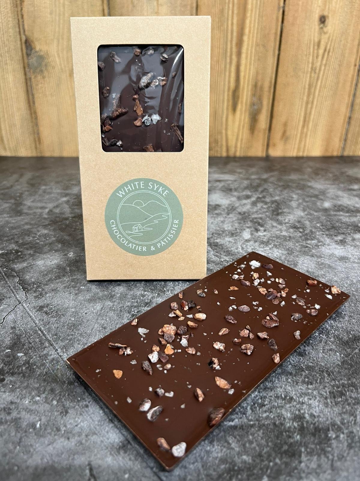 Dark Chocolate, Cocoa Nib and Sea Salt Bar