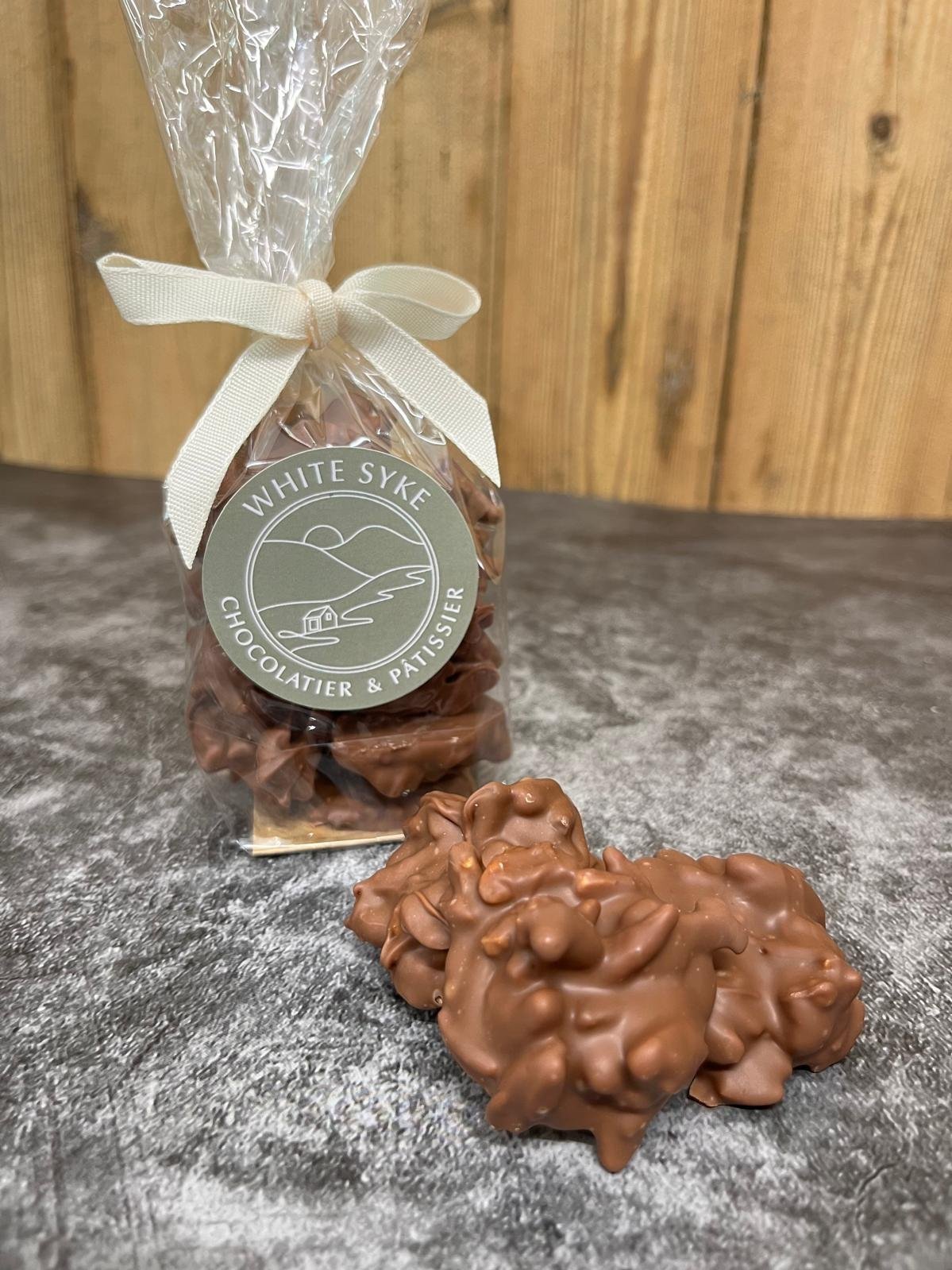 Almond and Hazelnut Chocolate Clusters