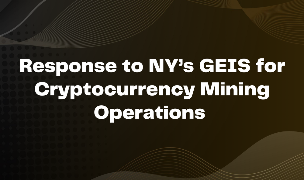 Response to NY's GEIS for Cryptocurrency Mining Operations