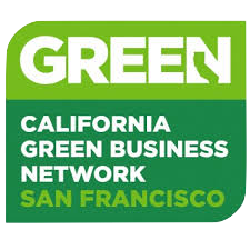 California Green Business Network San Francisco certification logo in green and white.