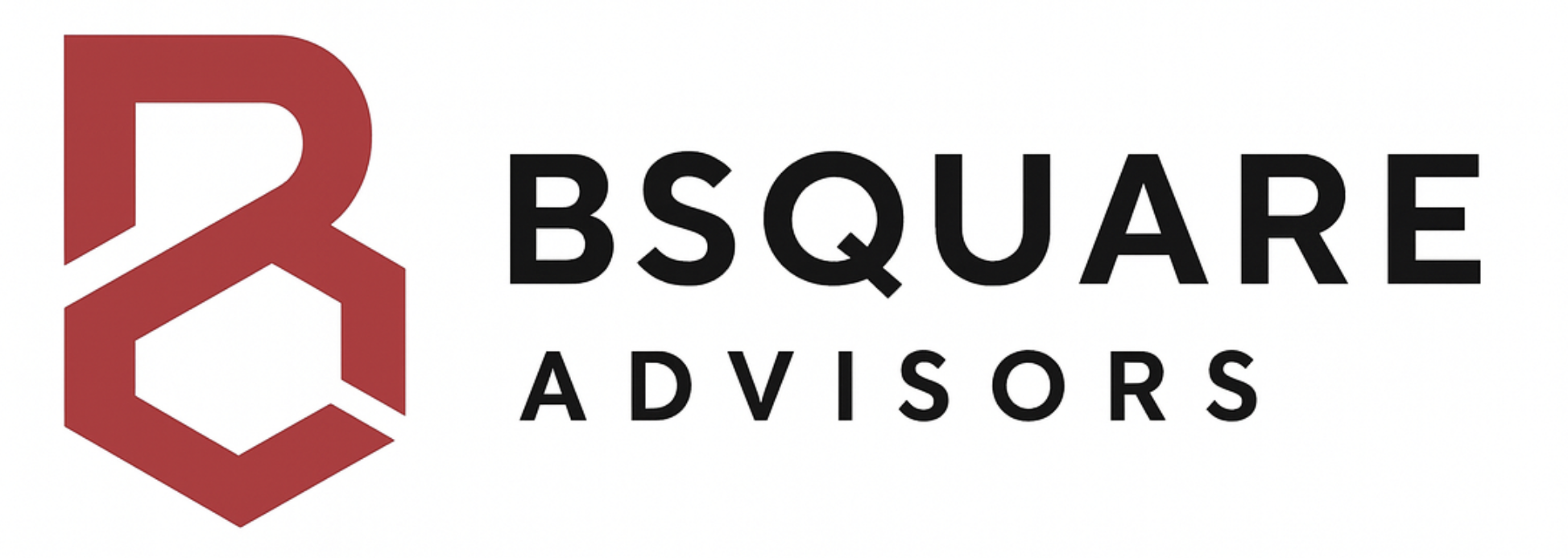 Logo of Bsquared Advisors combining a stylized red H shape and the text 'BSQUARE ADVISORS' in black.