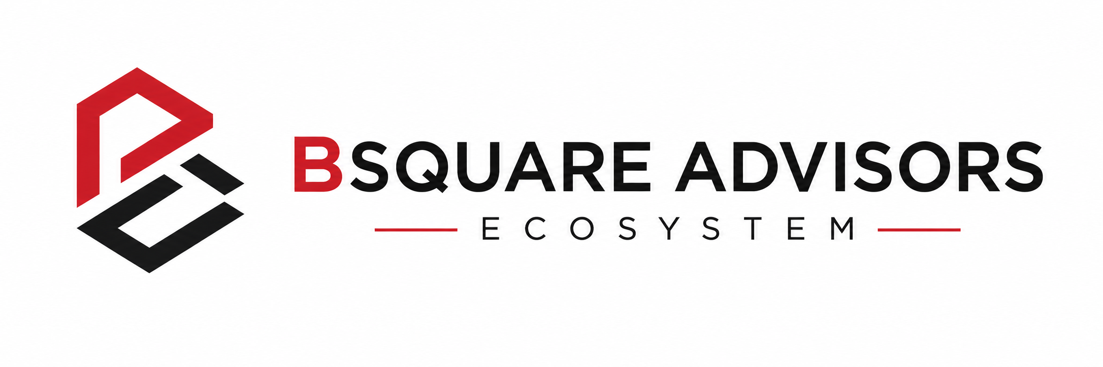 Logo of BSQUARE ADVISORS ECOSYSTEM including a stylized geometric icon and the company name in black and red text.