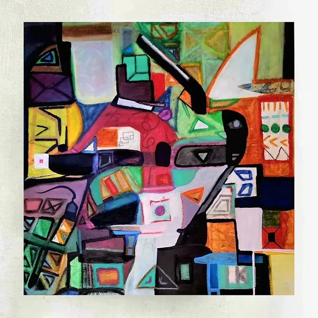 24x24in - A while ago I decided to add oil pastels to the list of materials to use. It's a totally different approach &amp; I'm into it.
.
.
.
.
.
.
#oilpastel #oilpastels #oilpastelart #oilpastelpainting #oilpastelsart #acrylicpainting #mixedmediaar