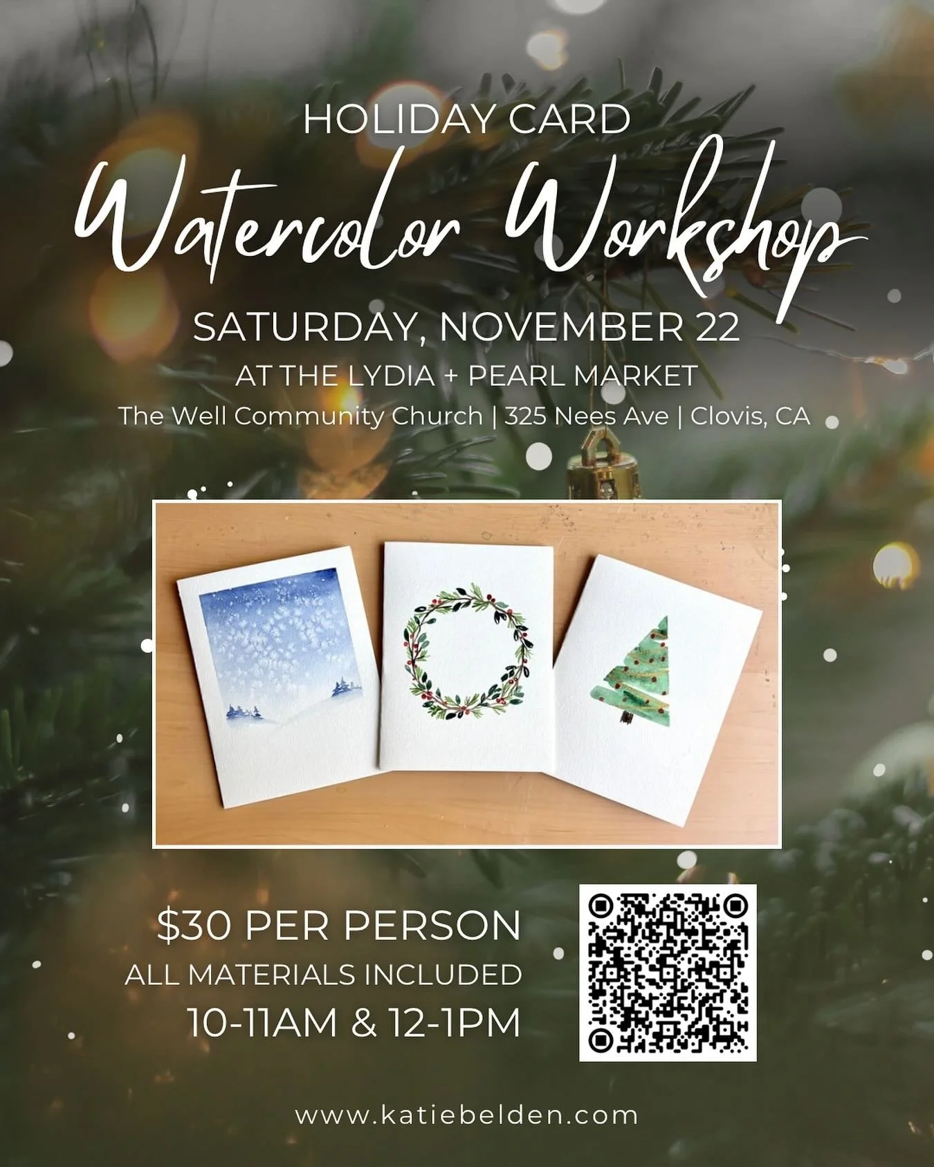 I am SO excited to be sharing a couple of in-person, local workshops at the @lydiaandpearl market later this month. Get some of your holiday shopping done at the market and make some sweet holiday cards to go with it! I&rsquo;ll be teaching a handful