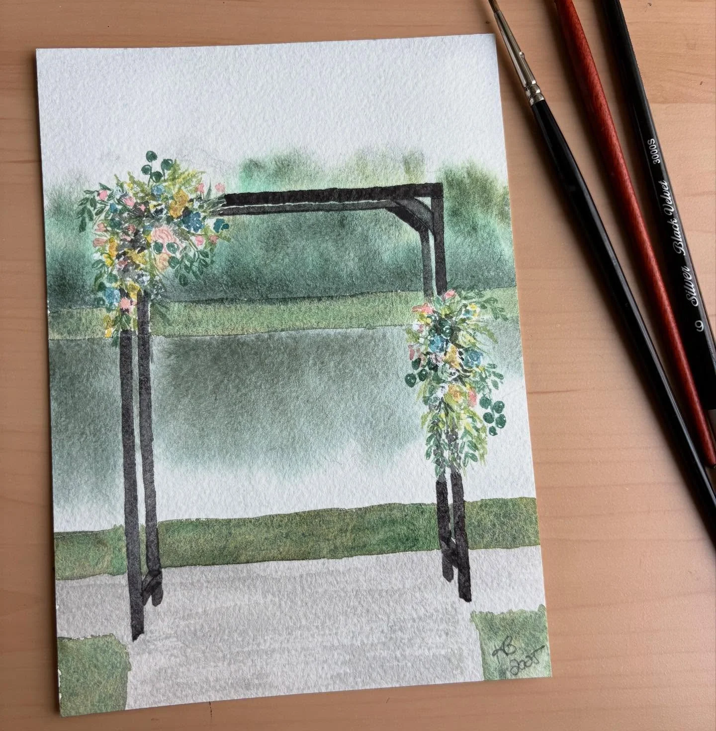 Sometimes I get really lucky and get to paint a piece for a client that I&rsquo;m sad to have leave my little studio space when it&rsquo;s done. A piece that makes me feel happy and proud and present, that I enjoy seeing every time I walk by. This wa