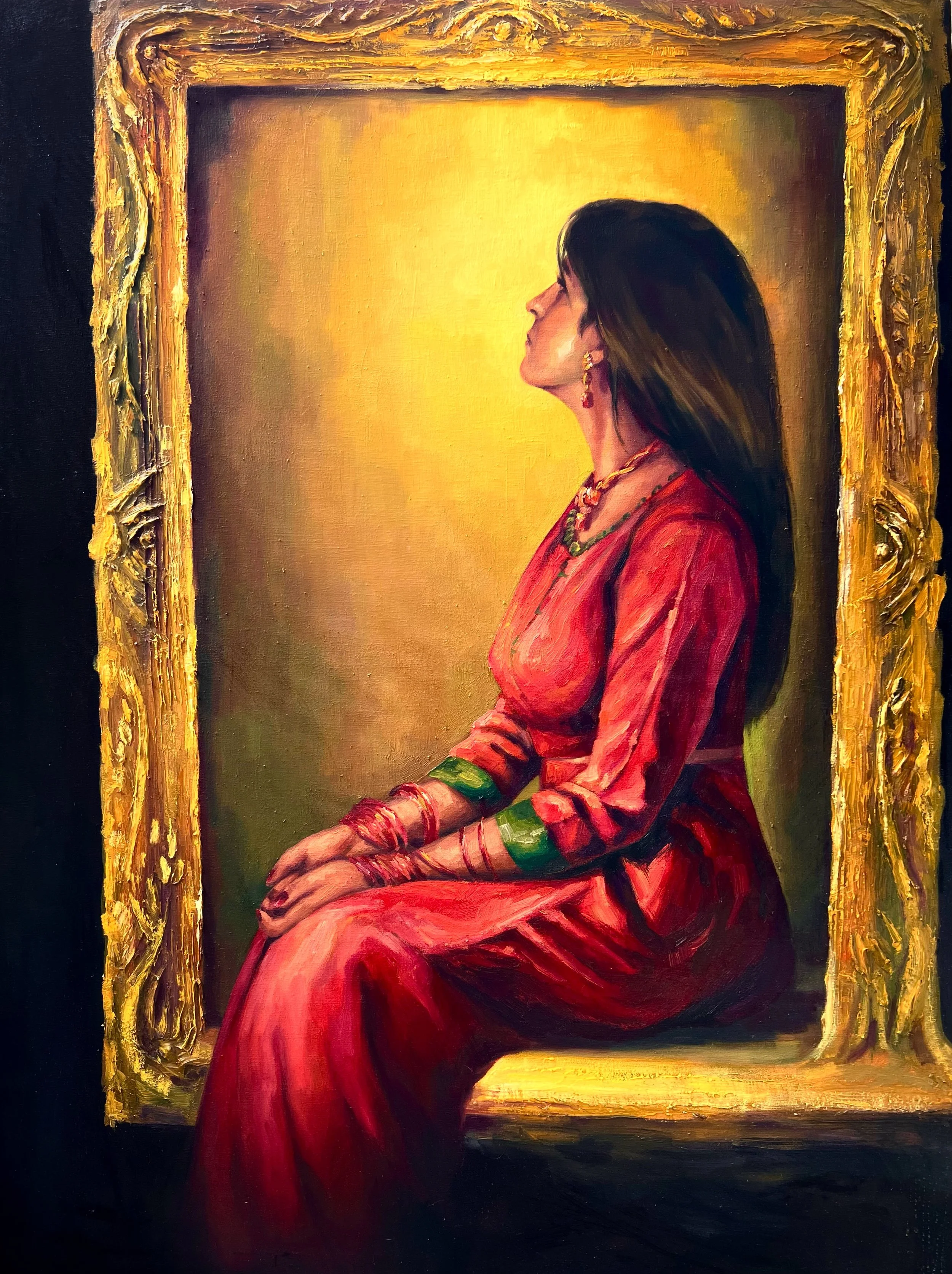 Hope, 2022, Oils on Canvas with Knife - 48 x 36 in