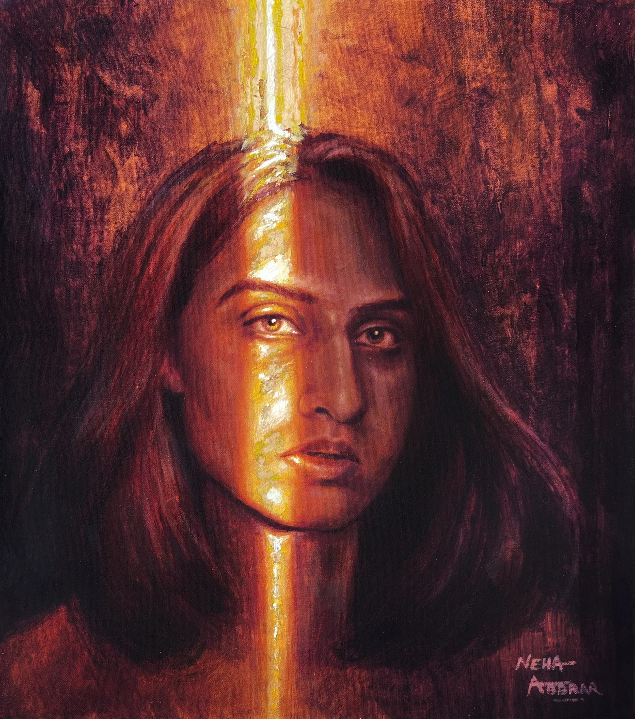 Glimpse, 2023, Oils on Canvas - 18 x 16 in