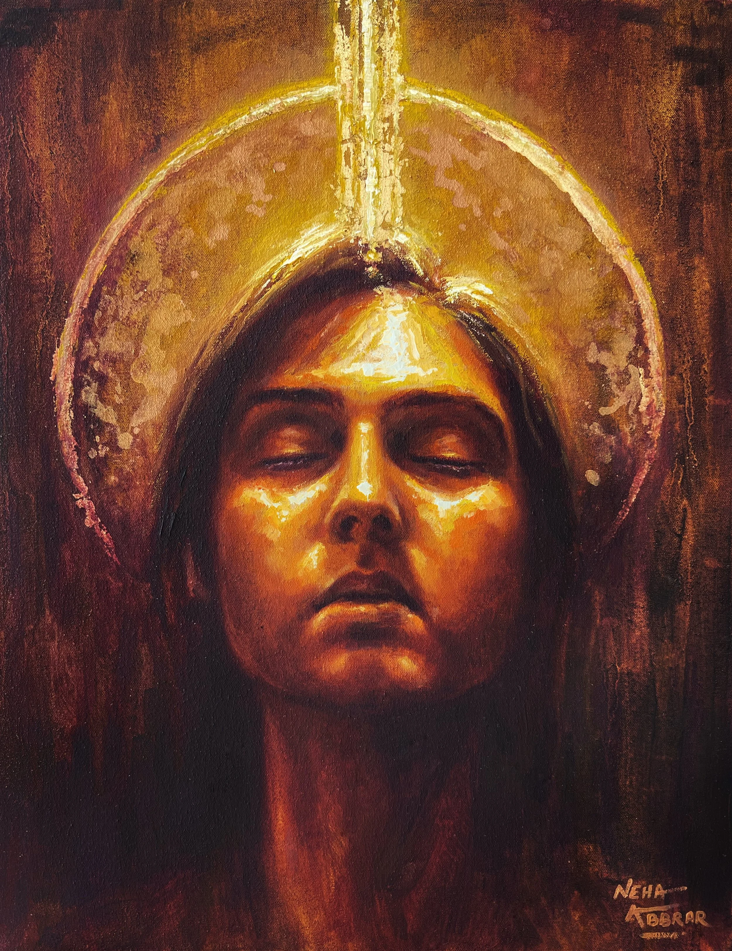 Prayer, 2023, Oils on Canvas - 18 x 14 in 