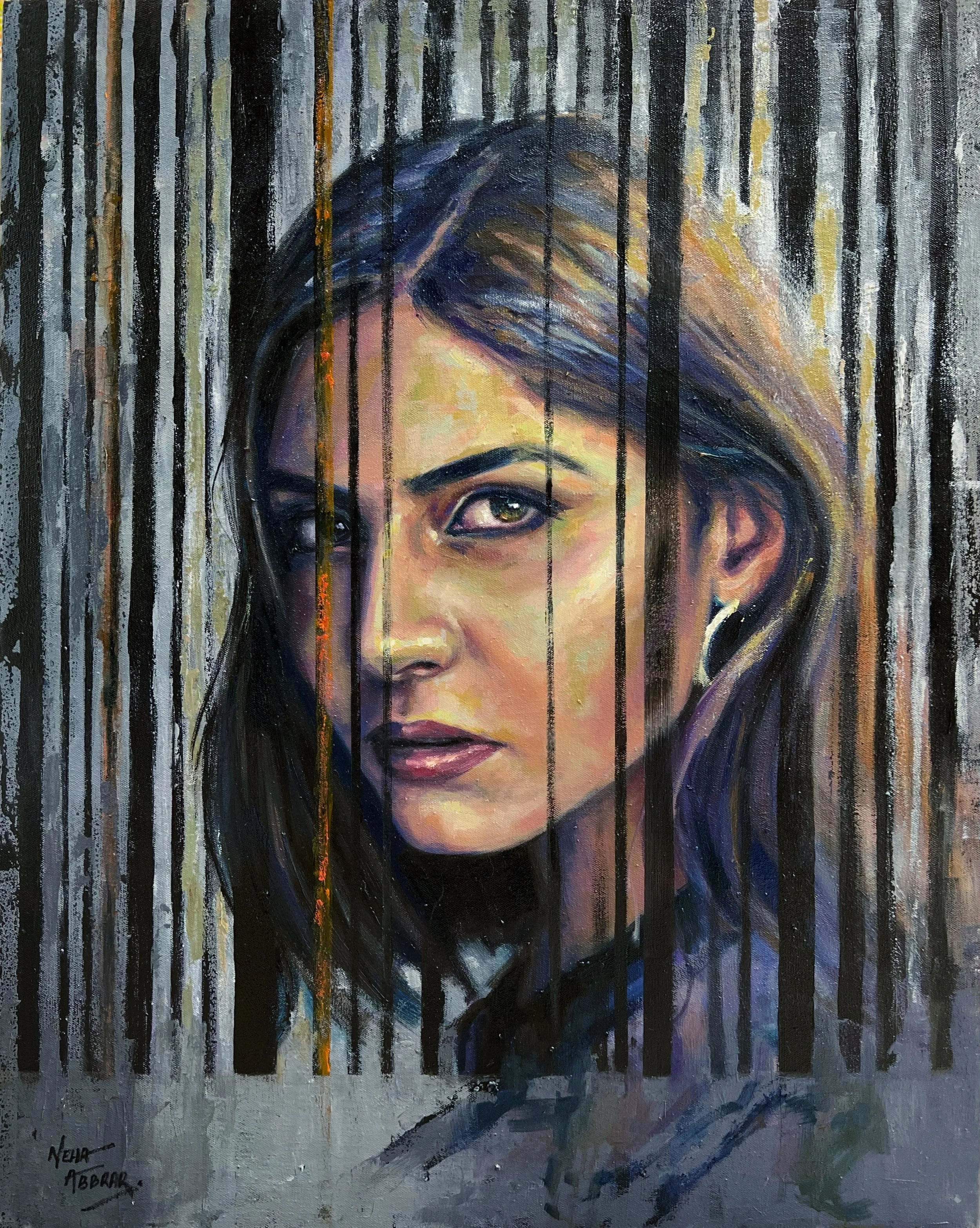Marked, 2023, Oils on Canvas - 30 x 24 in