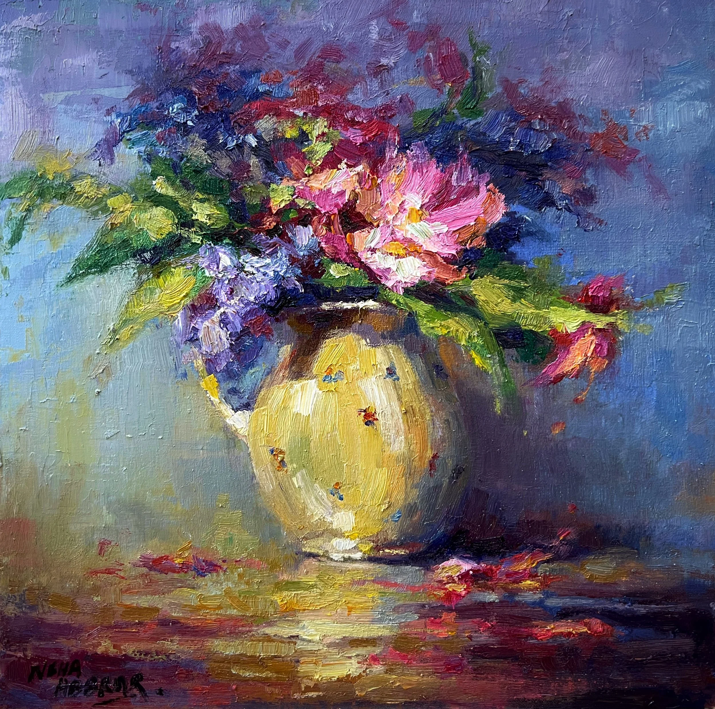 Elation, 2022, Oils on Canvas - 16 x 16 in