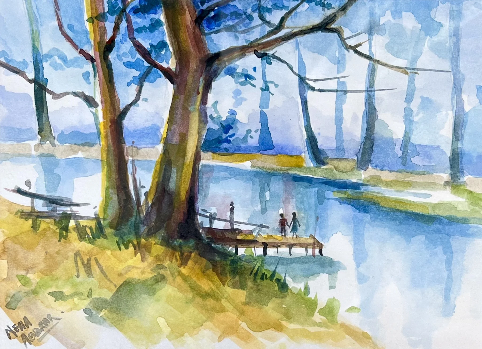 Untitled, 2022, Watercolor on paper - 11.7 x 8.3 in