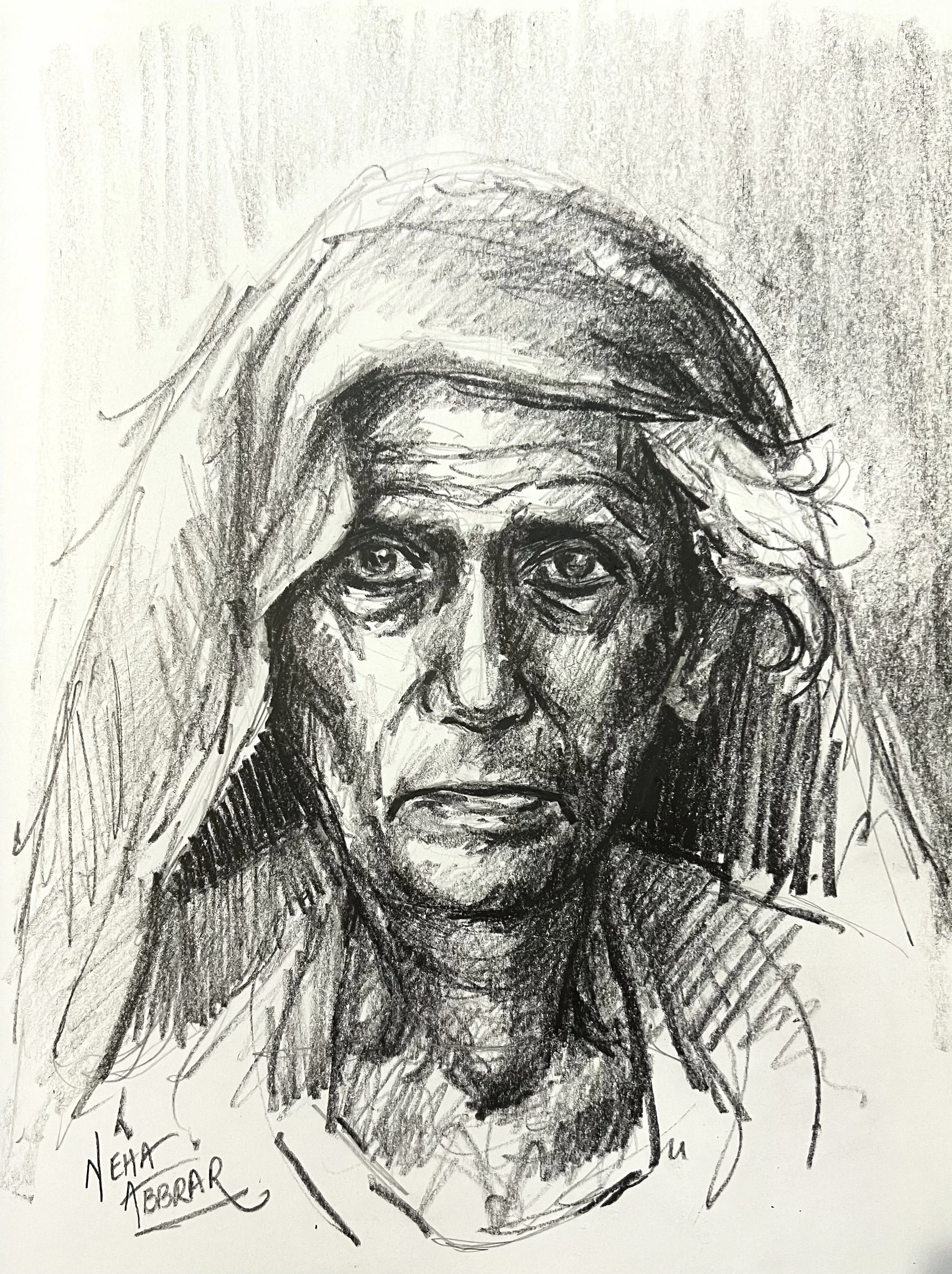 Untitled, 2023, Graphite on paper - 12 x 8.5 in