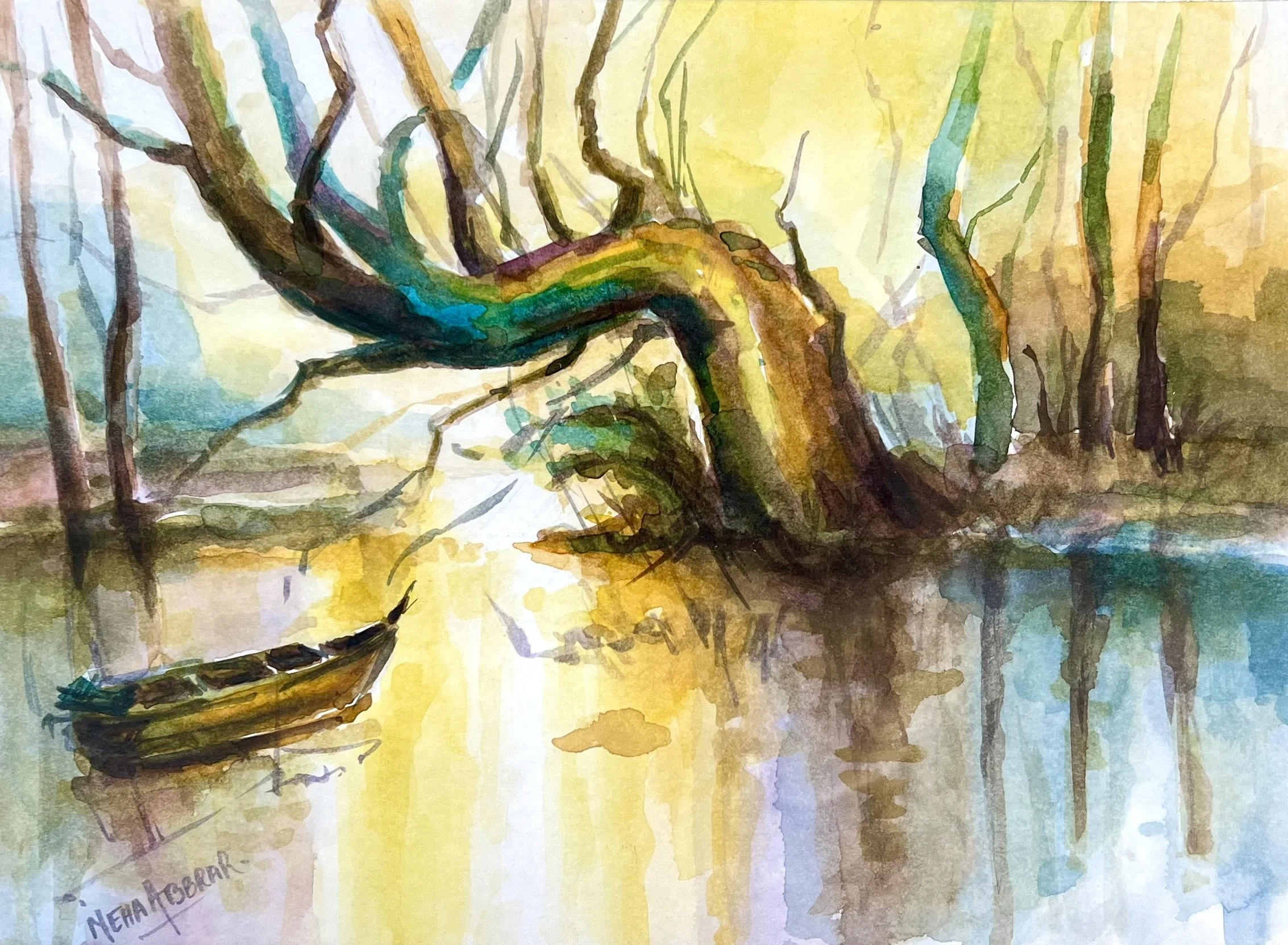 Untitled, 2022, Watercolor on paper - 11.7 x 8.3 in