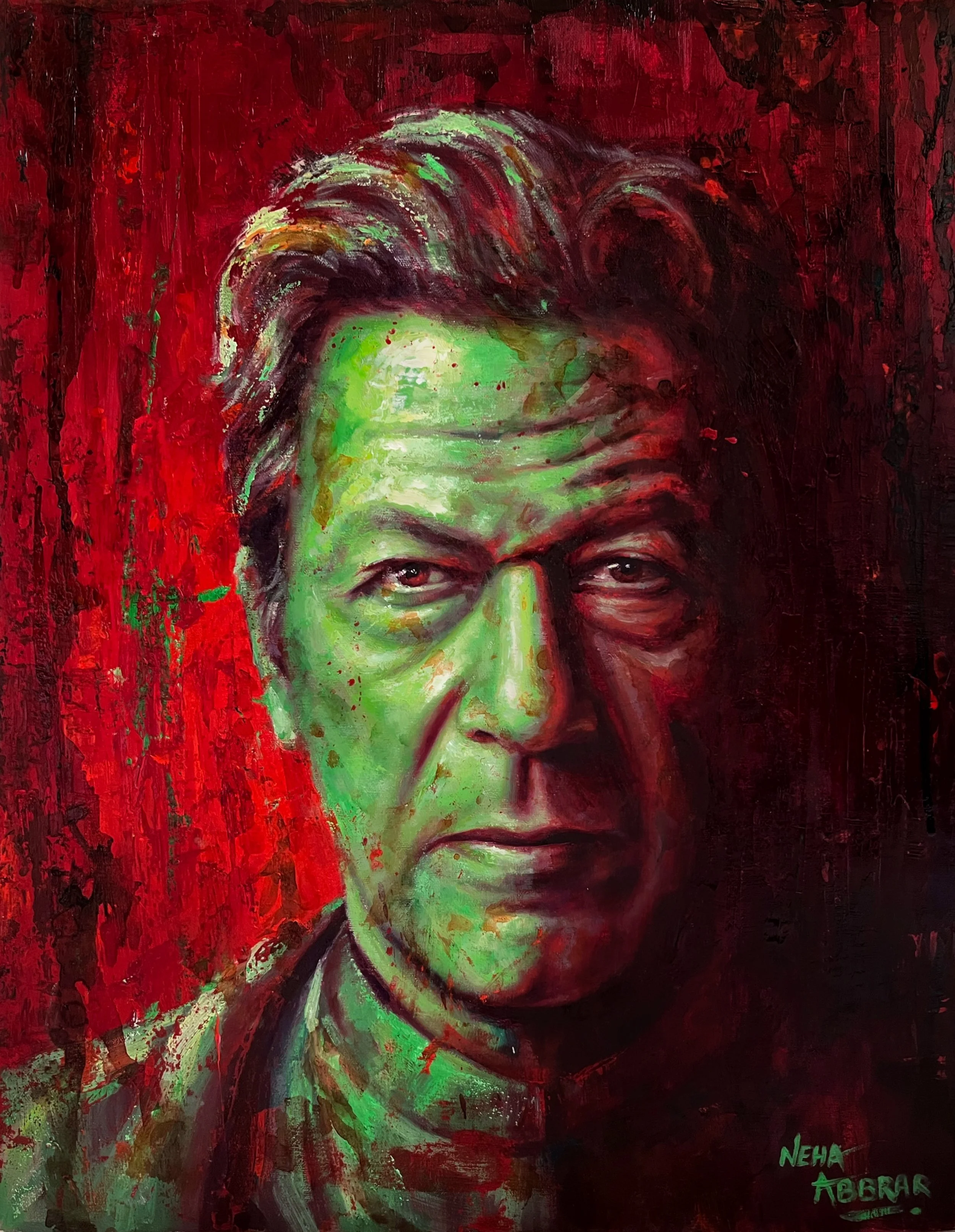 Imran Khan, 2023, Oils on Canvas - 18 x 14 in