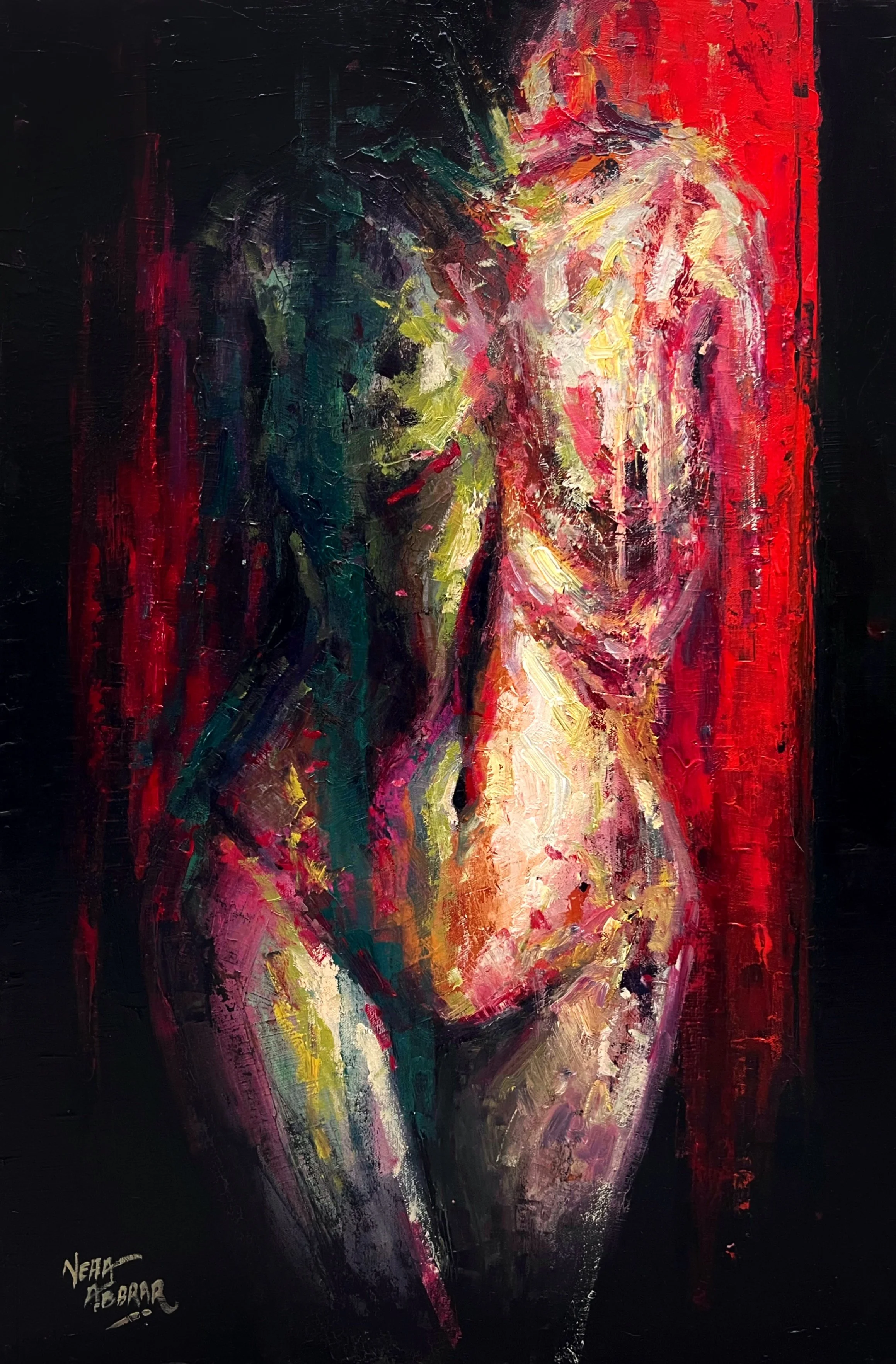 All in Head, 2023, Oils on Canvas - 30 x 20 in