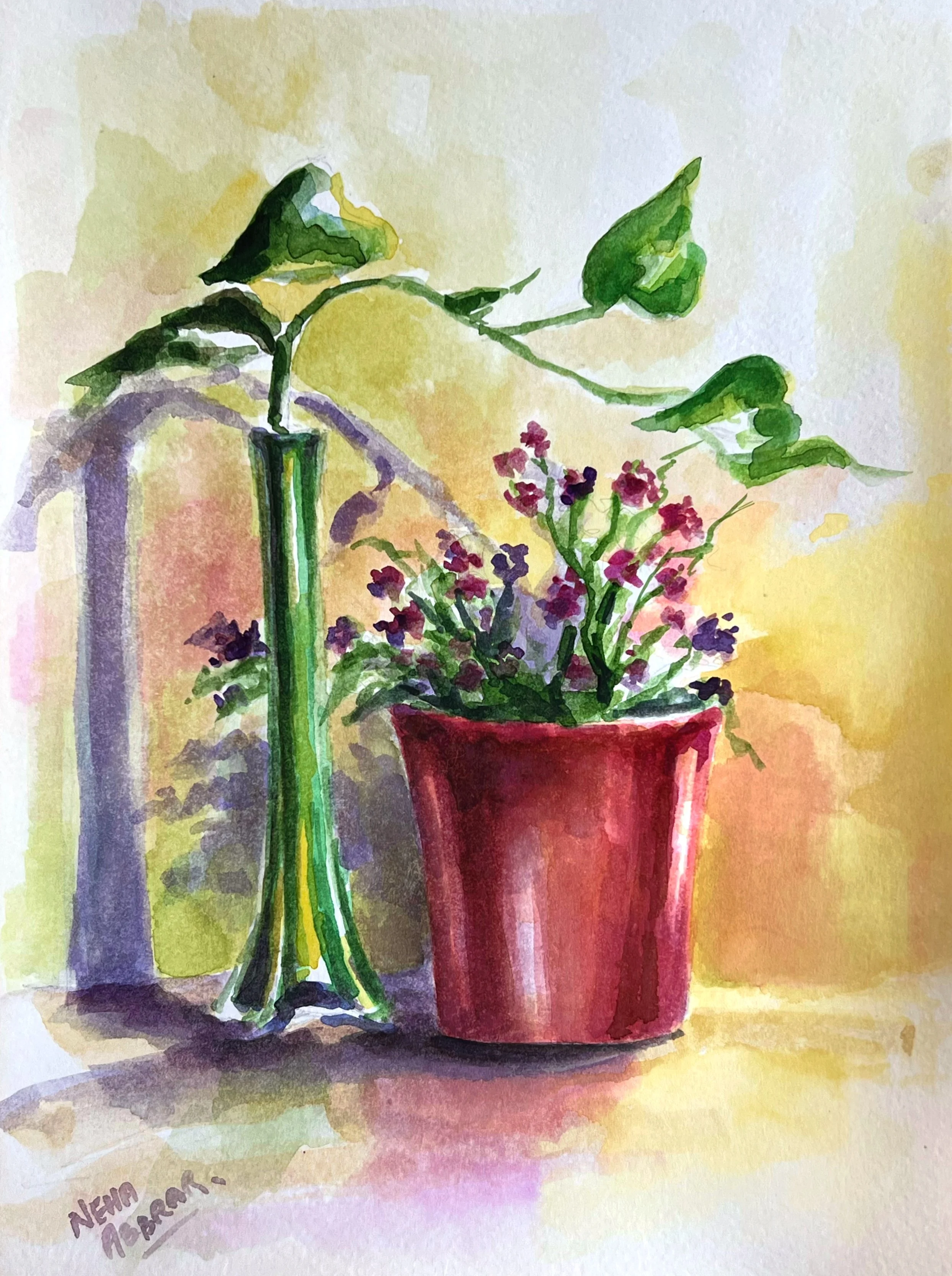 Untitled, 2022, Watercolor on paper - 12 x 9 in