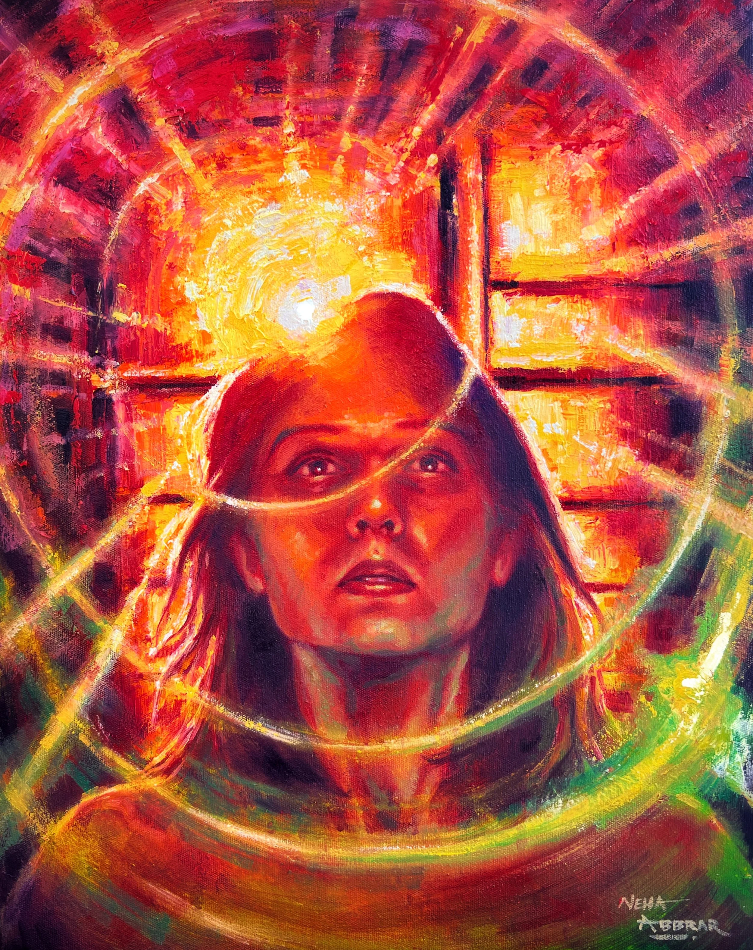 Rays of Light, 2023, Oils on Canvas - 20 x 16 in