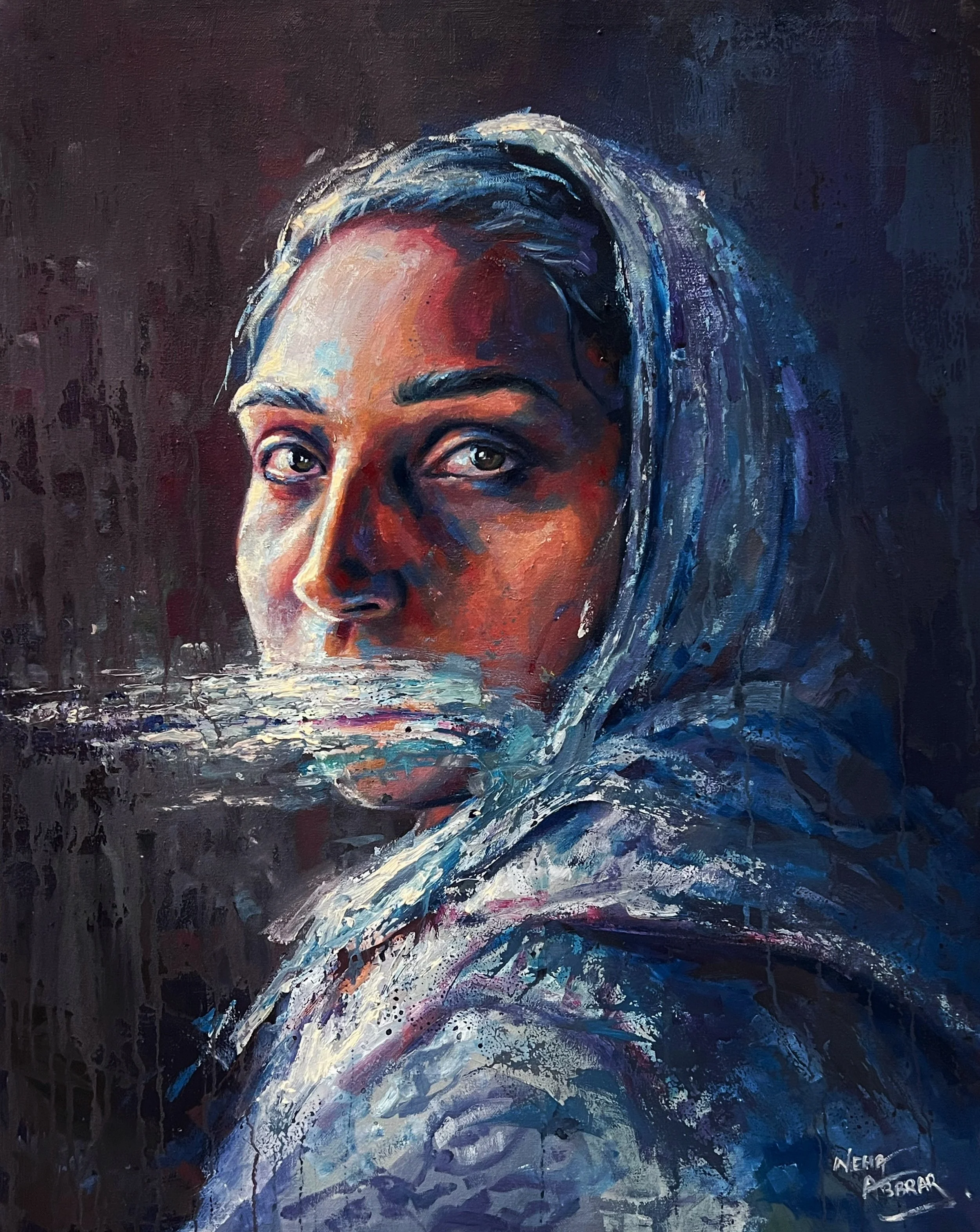 Silenced, 2023, Oils on Canvas - 30 x 24 in
