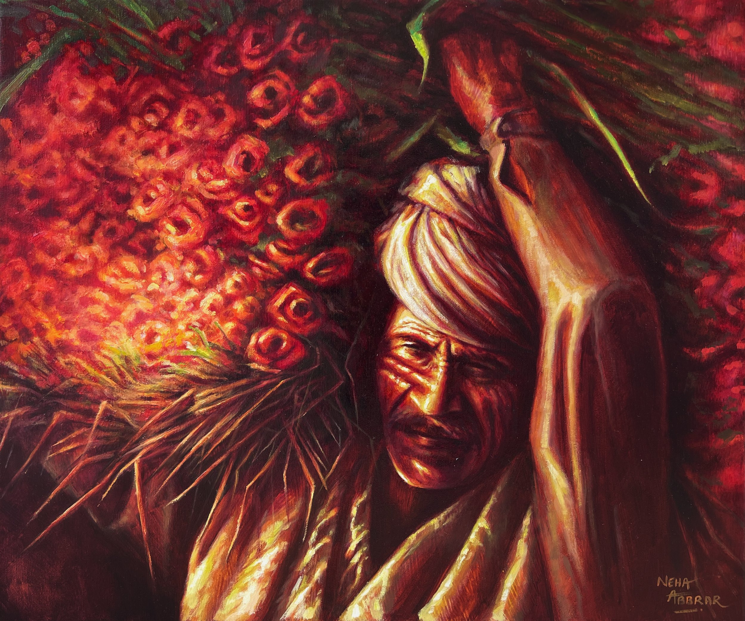 Carrier of Love, 2023, Oils on Canvas - 21.5 x 18 in