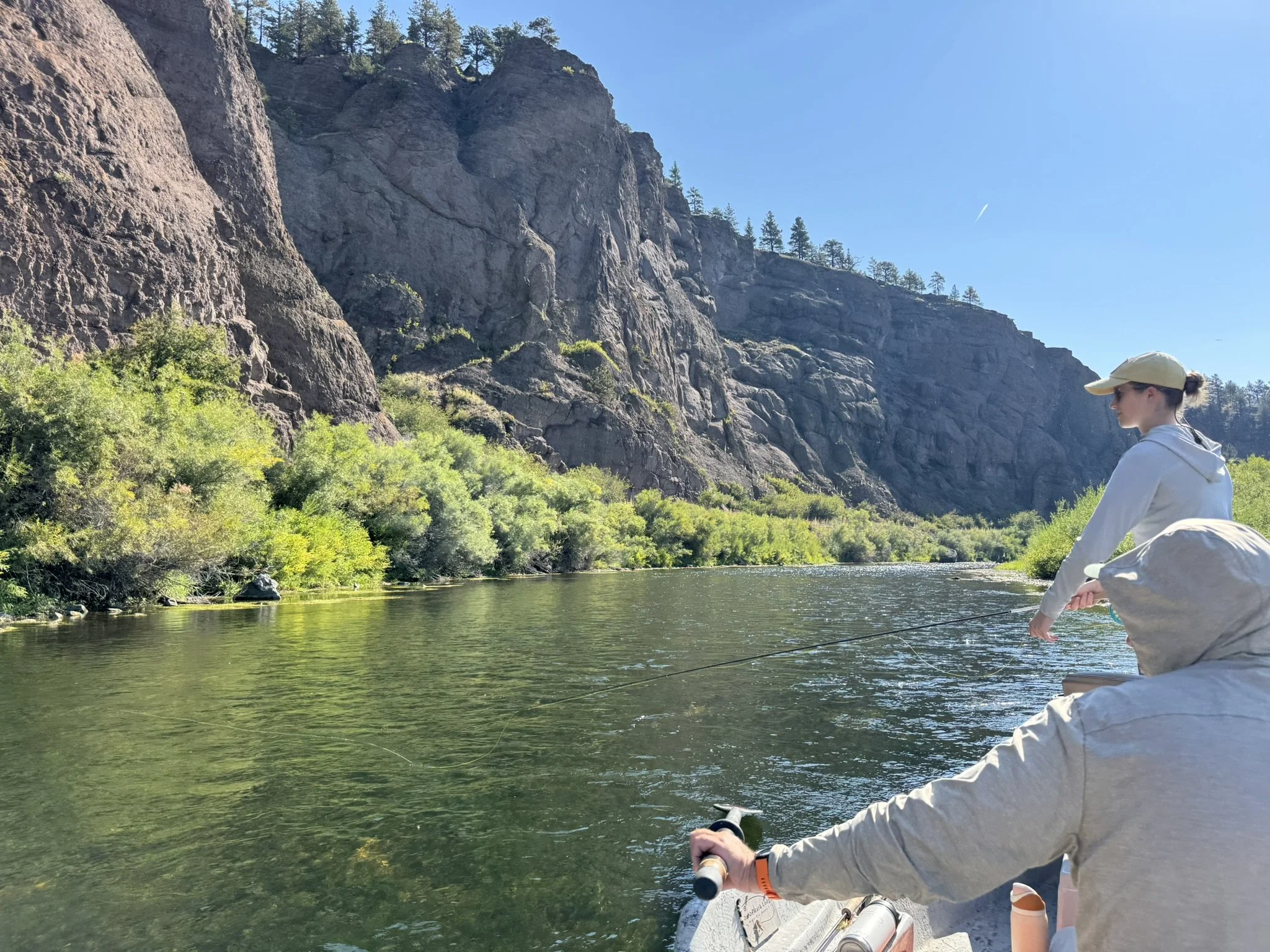 Fishing in the canyon out of a drift boat