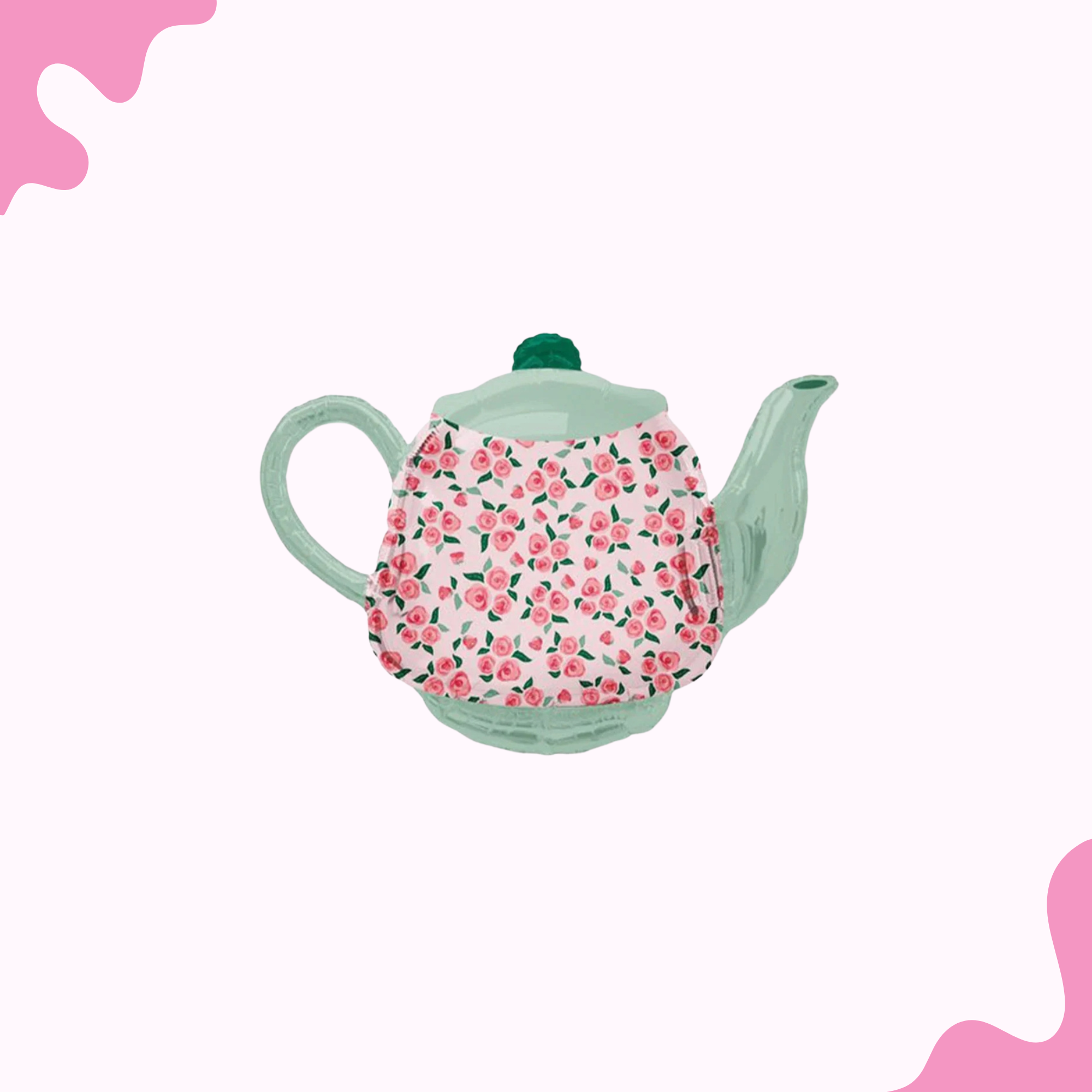 Floral Teapot Foil Balloon