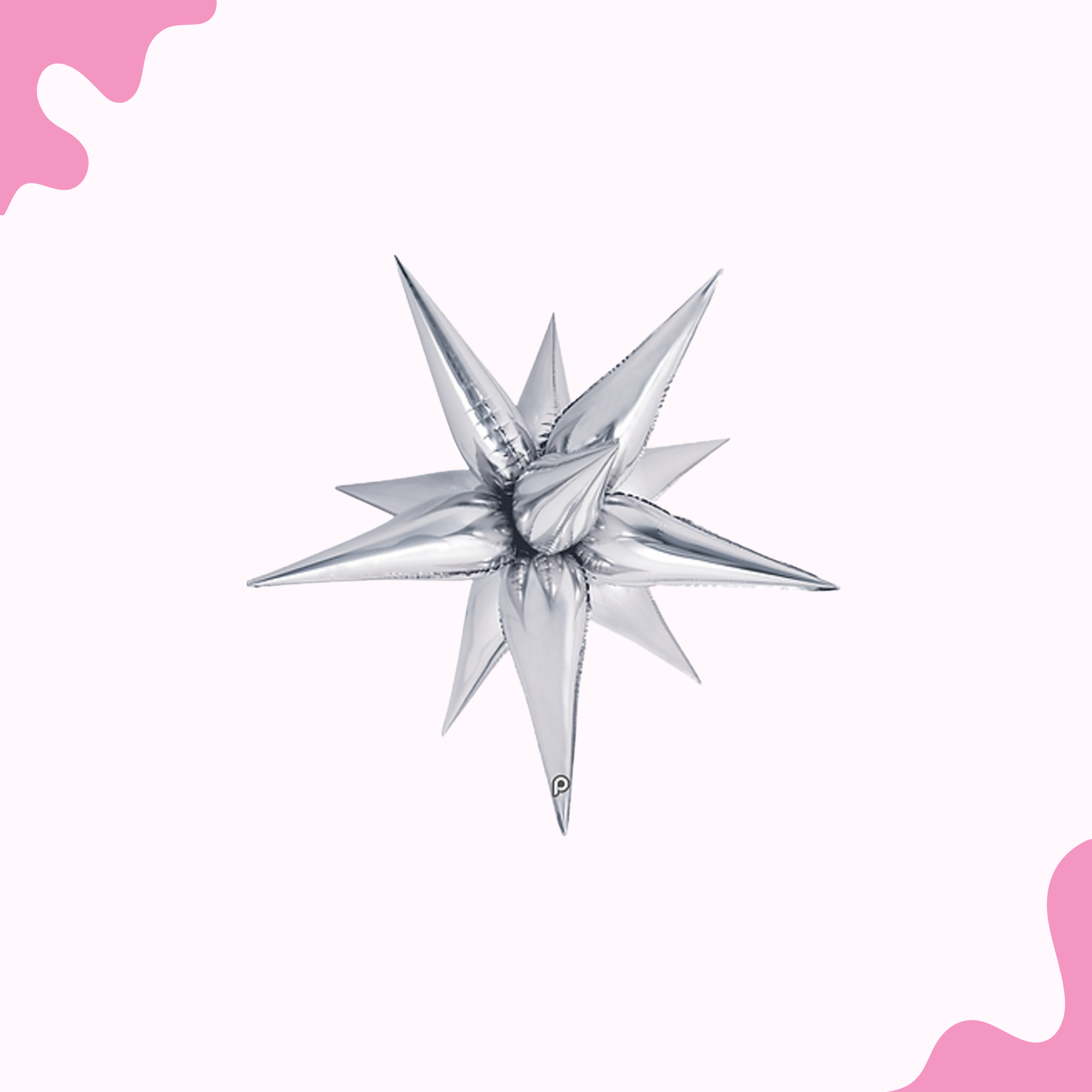 Silver Starburst Balloon