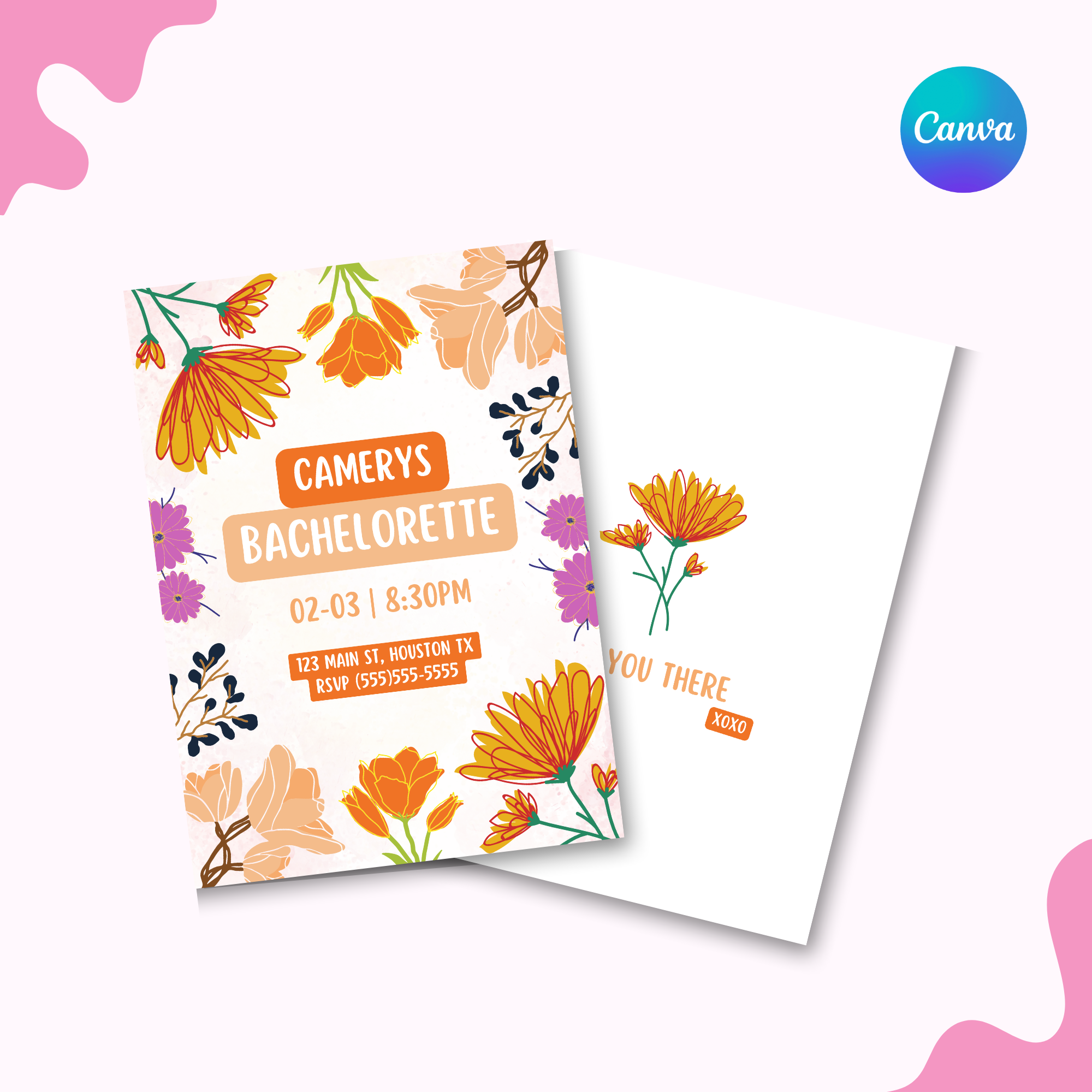 Vibrant Floral Invitation