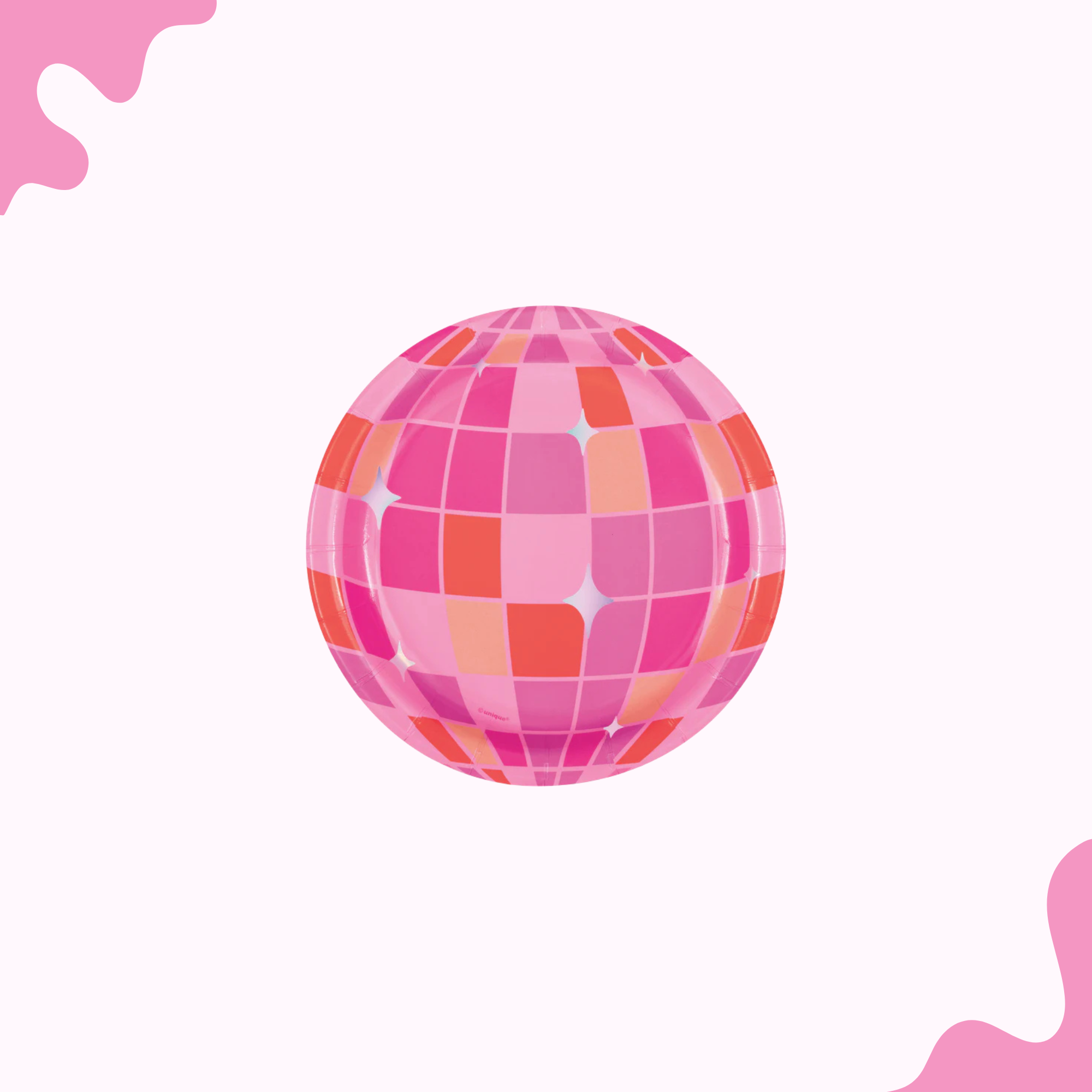 Pink Orange Disco Plates