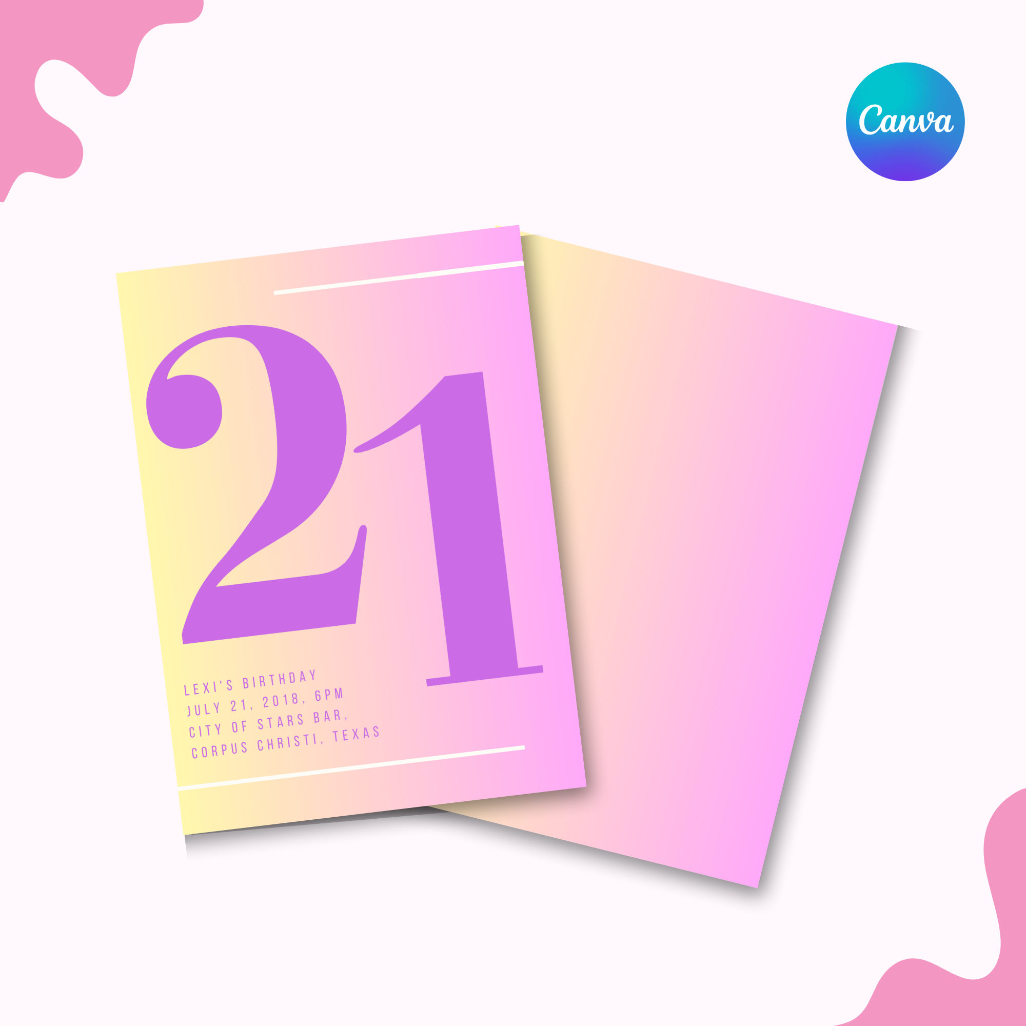 Monochromatic Typographic Invitation