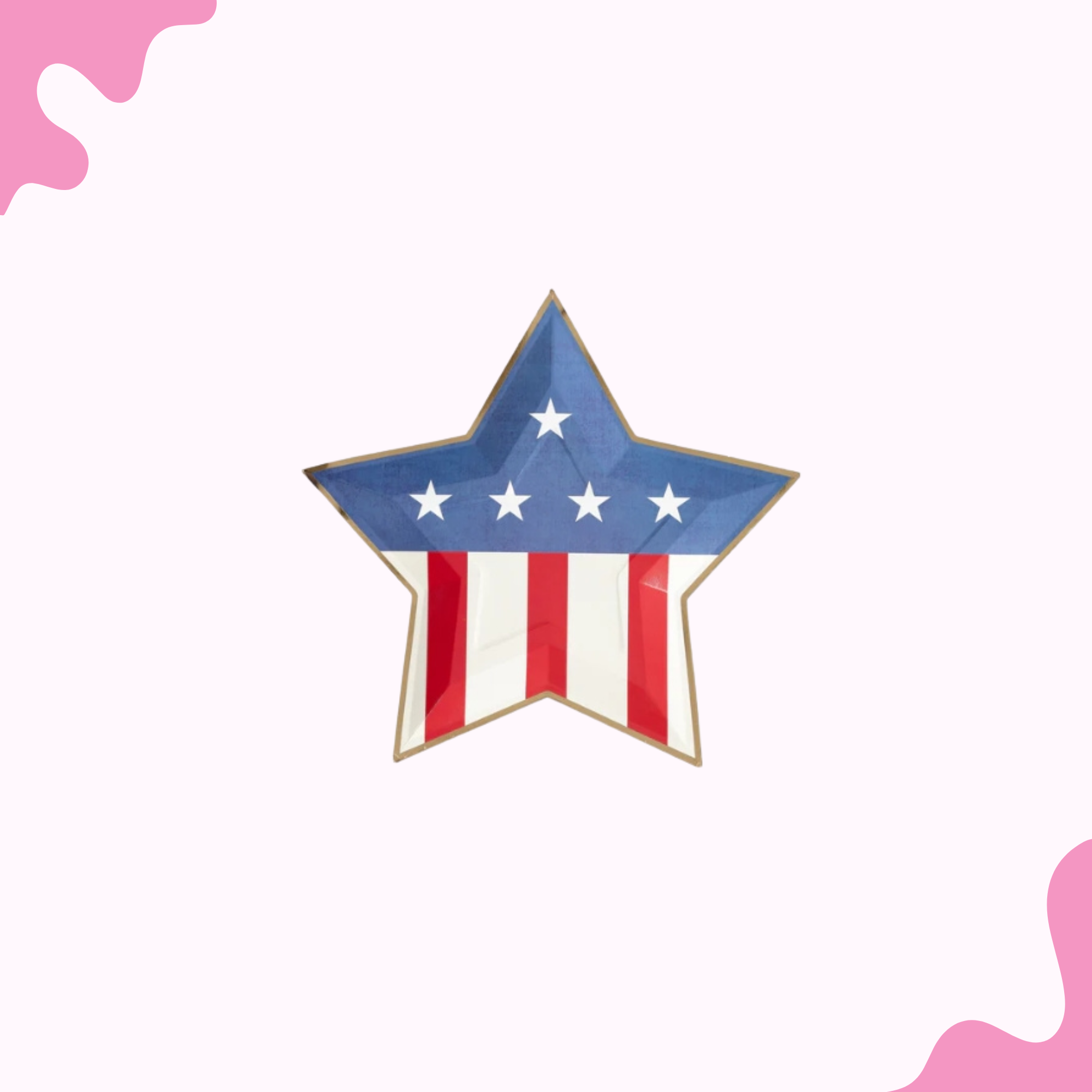 Denim Star Stripes Plates