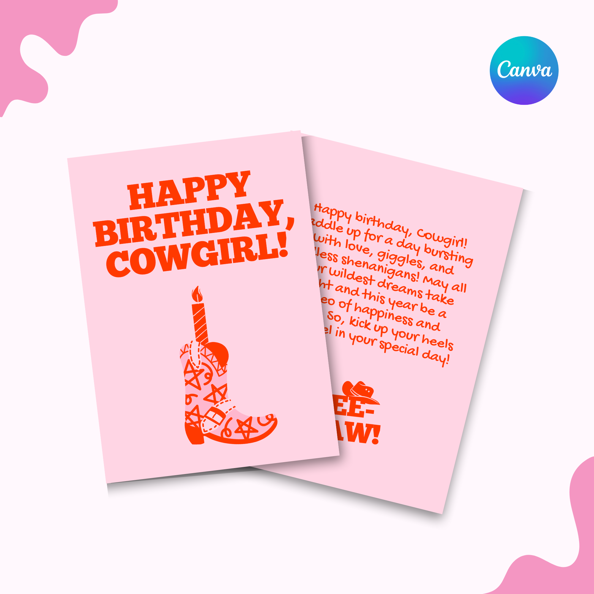 Western Cowgirl Boot Invitation