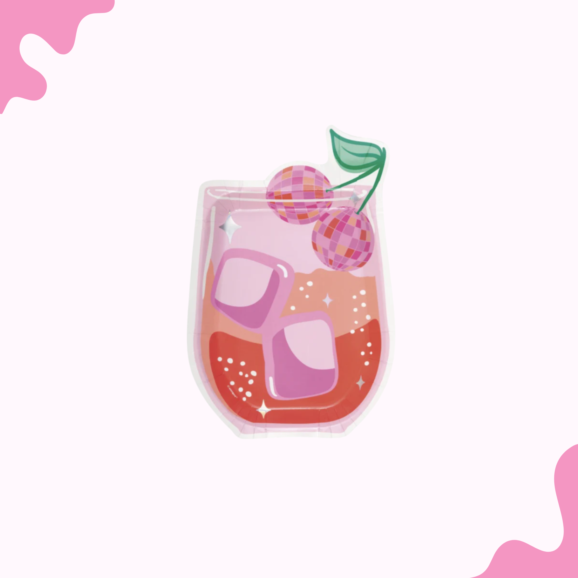 Disco Cherry Drink Plates