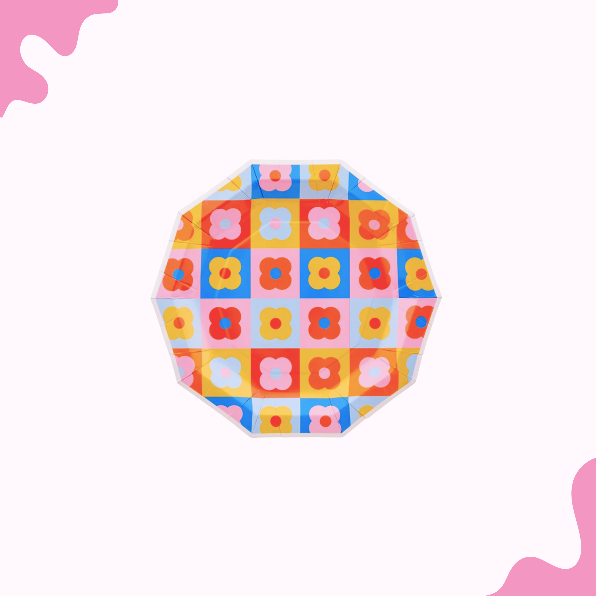 Retro Blooms Plates