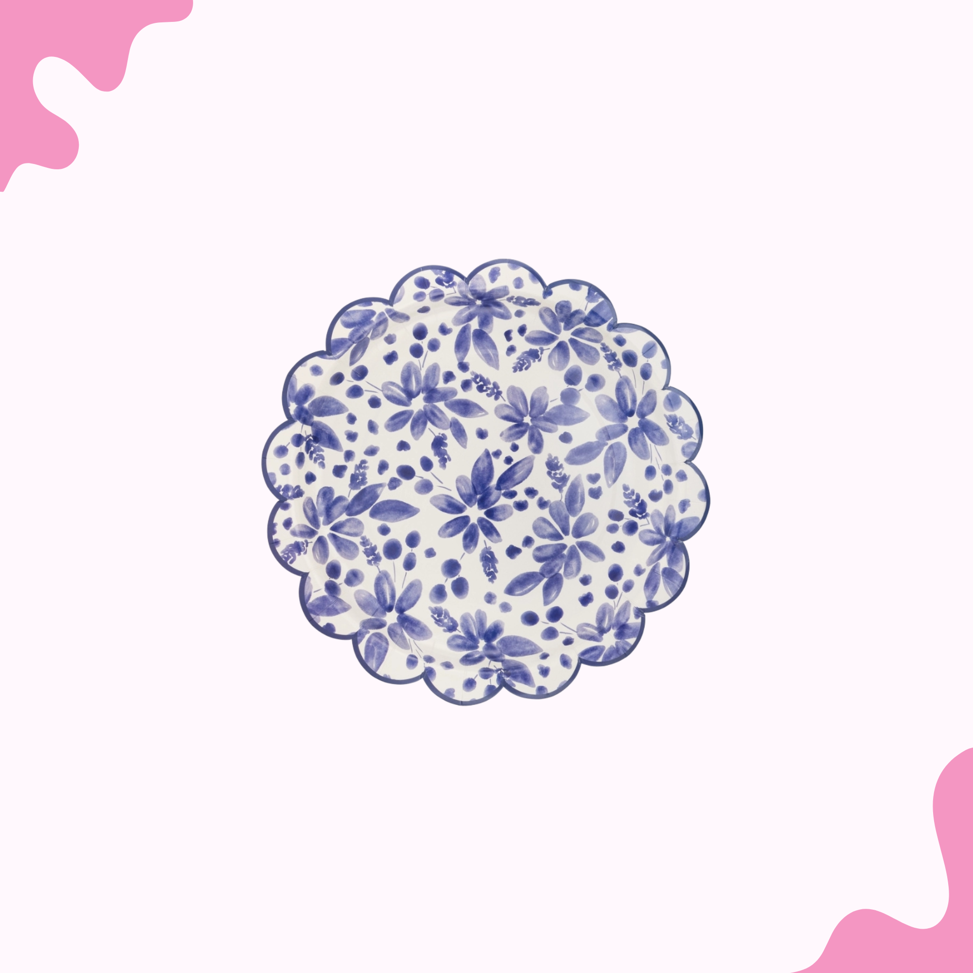 Blue Floral Plates