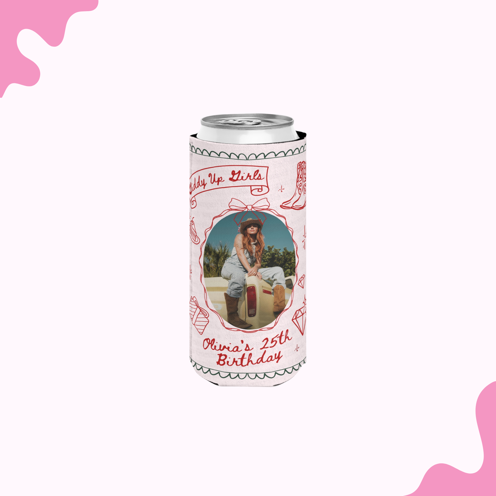 Western Birthday Can Cooler