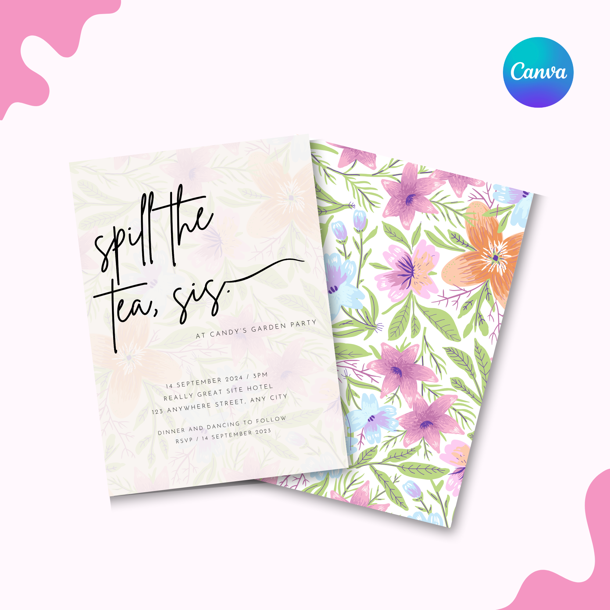 Spill The Tea Sis Invitation