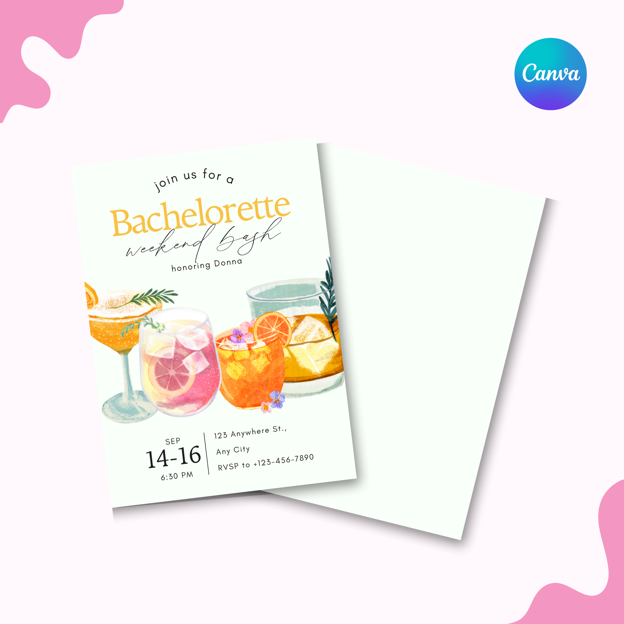 Fruit Cocktail Invitation