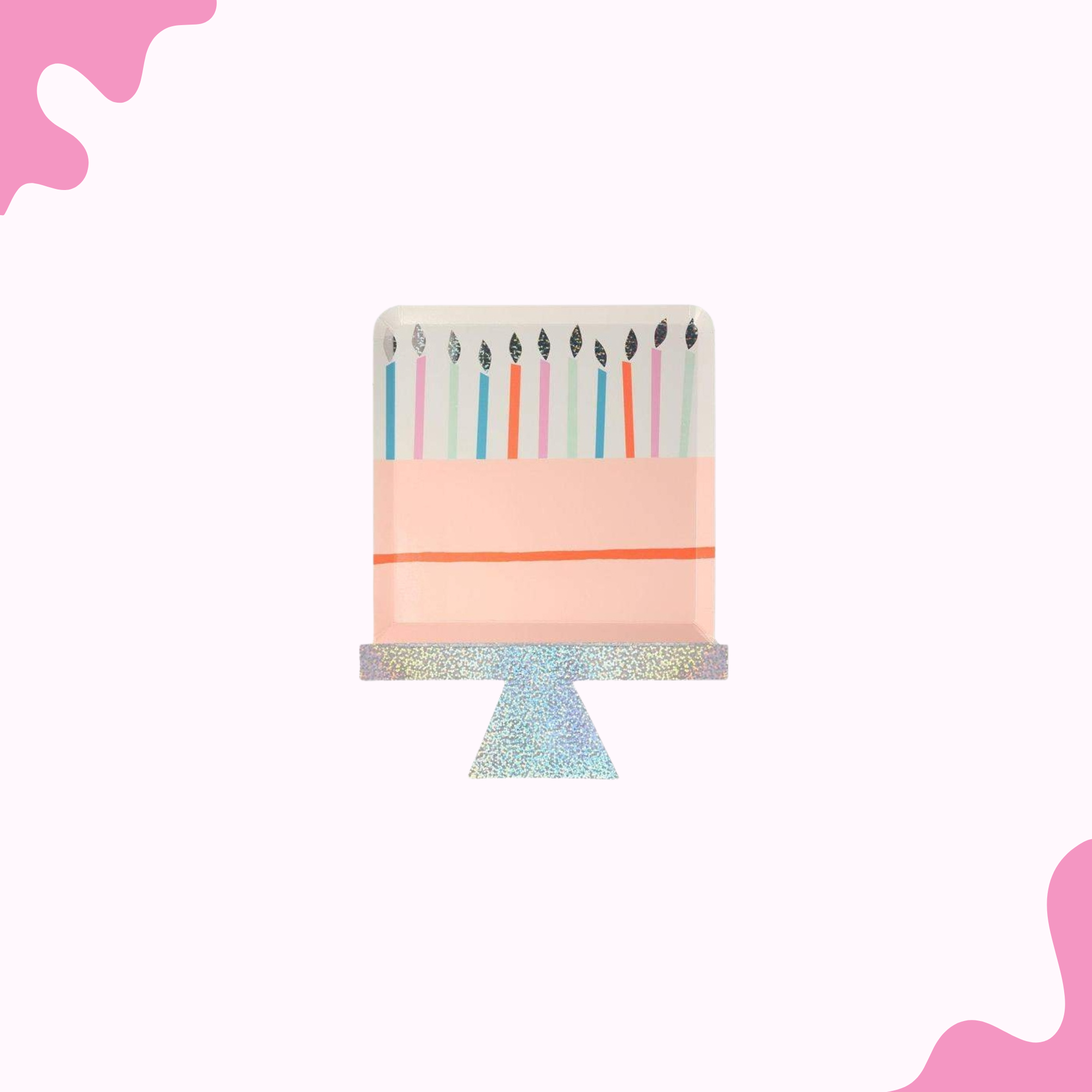 Shimmer Birthday Cake Plates