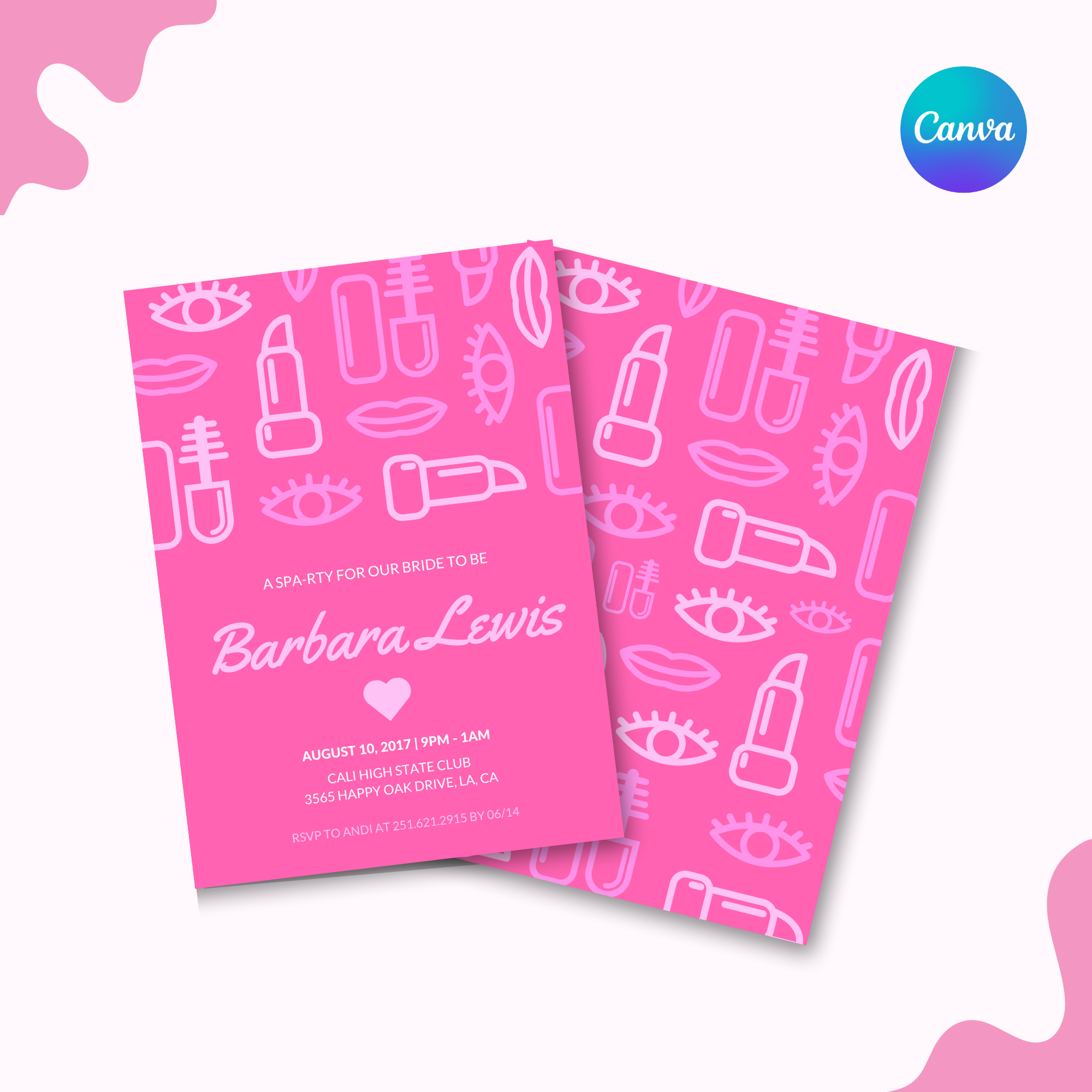 Self Care Spa Invitation